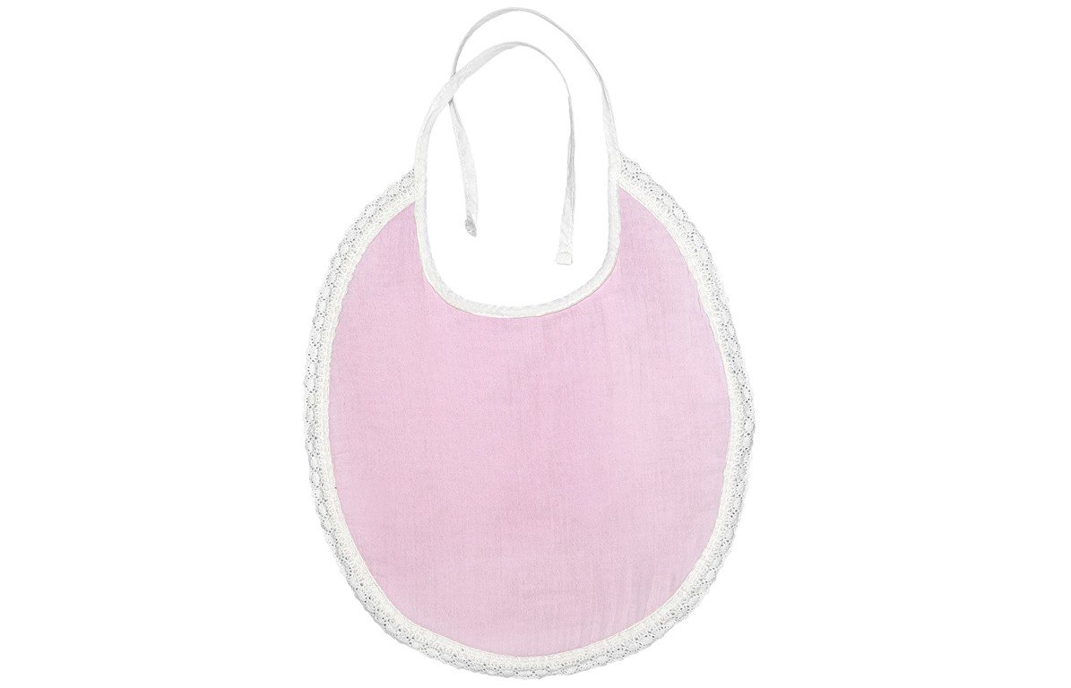 Bavoir bébé en mousseline style Paris coton rose Bavoir bébé en mousseline style Paris coton rose