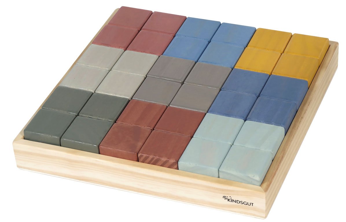 Blocs de construction en bois multicolore Blocs de construction en bois multicolore