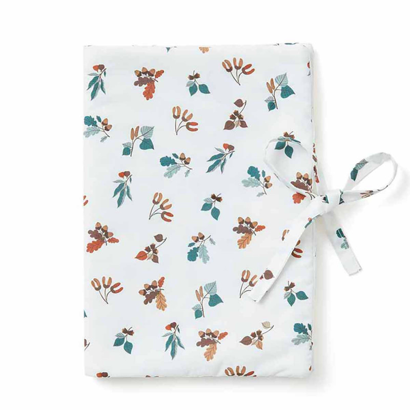 Protège carnet de santé coton bio imprimé noisette Protège carnet de santé coton bio imprimé noisette