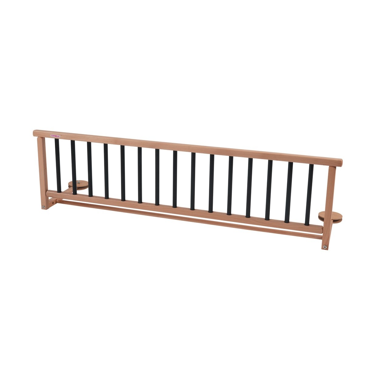 Barrière de lit en bois bicolore noir - 127x35 cm Barrière de lit en bois bicolore noir - 127x35 cm