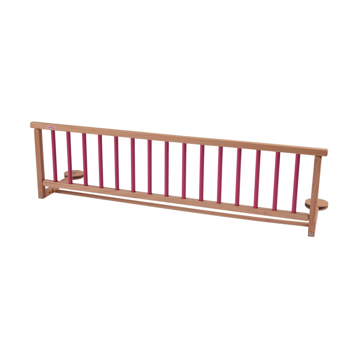 Barrière de lit en bois bicolore fuchsia - 127x35 cm Barrière de lit en bois bicolore fuchsia - 127x35 cm