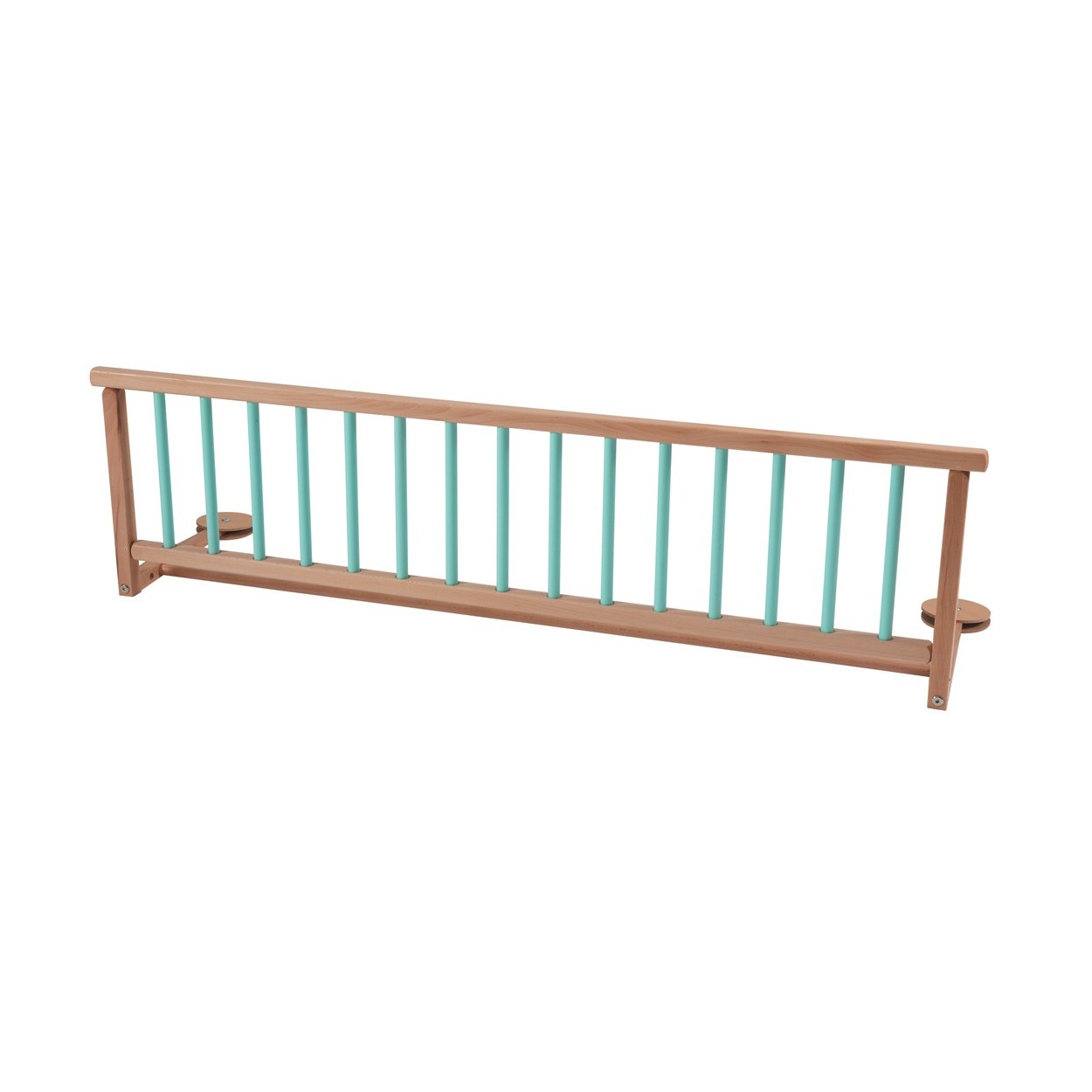 Barrière de lit en bois bicolore vert menthe - 127x35 cm Barrière de lit en bois bicolore vert menthe - 127x35 cm