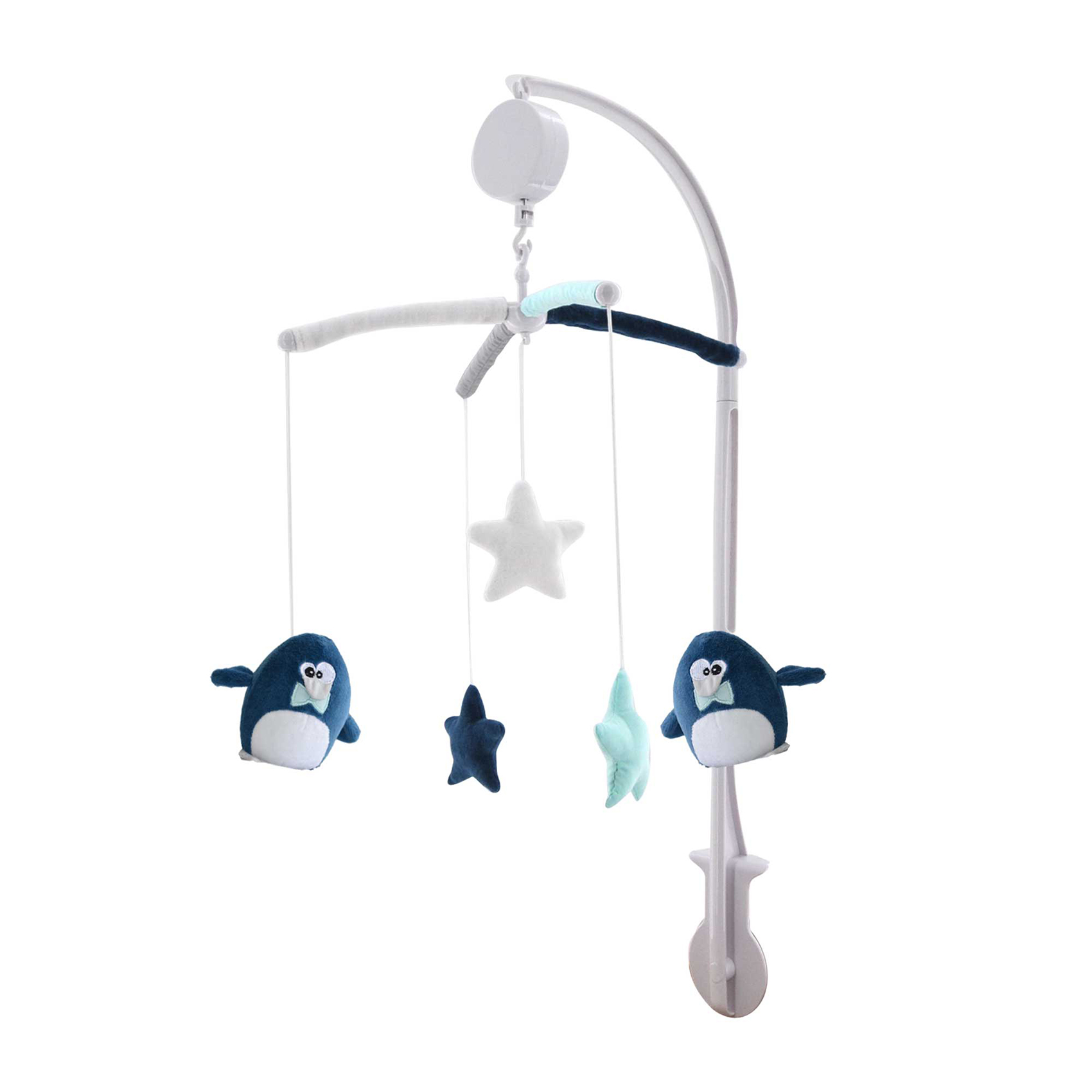 Mobile musical bébé Pingou Bleu 60x40 Mobile musical bébé Pingou Bleu 60x40