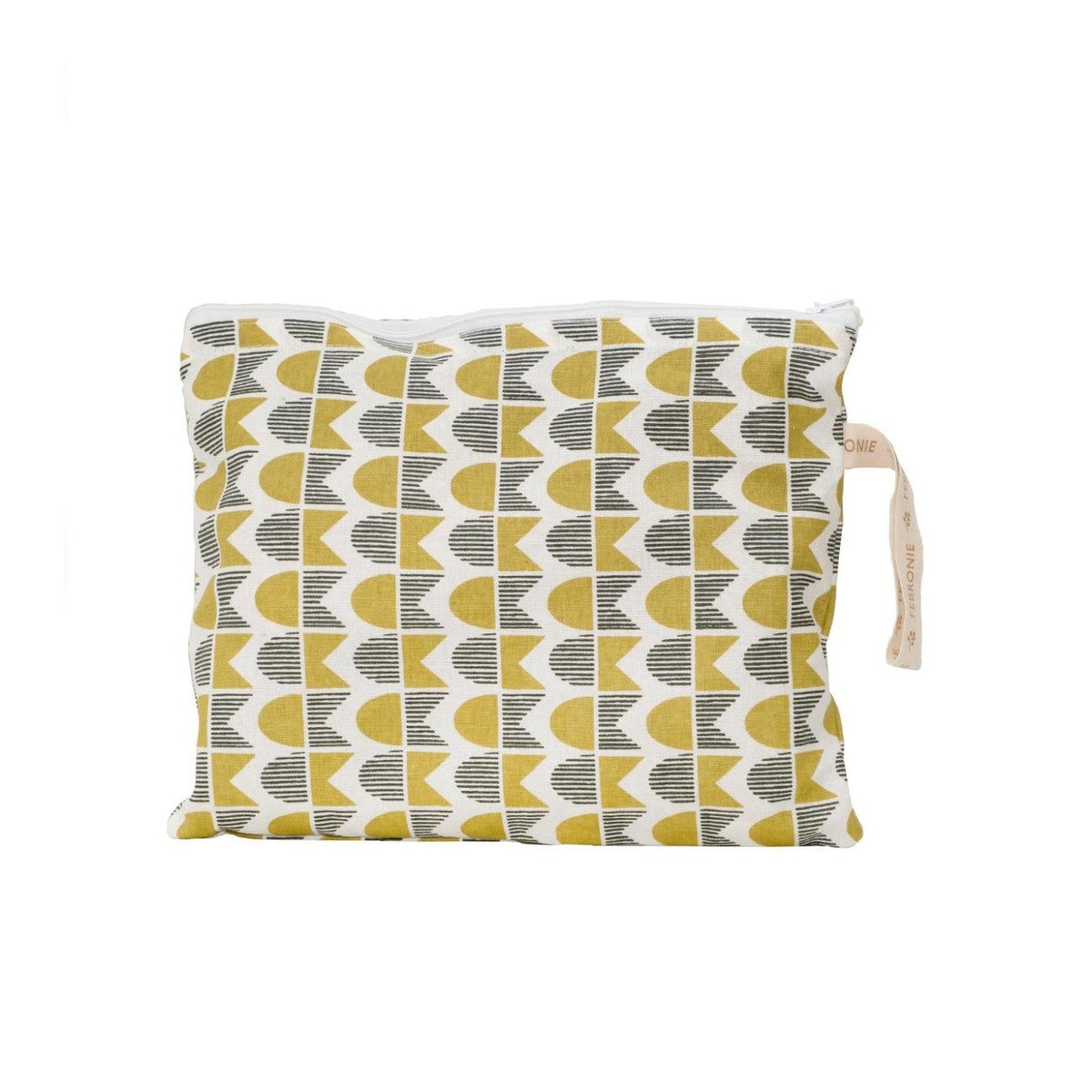 Pochette de plage en coton 28 x 21 Jaune et Kaki Pochette de plage en coton 28 x 21 Jaune et Kaki