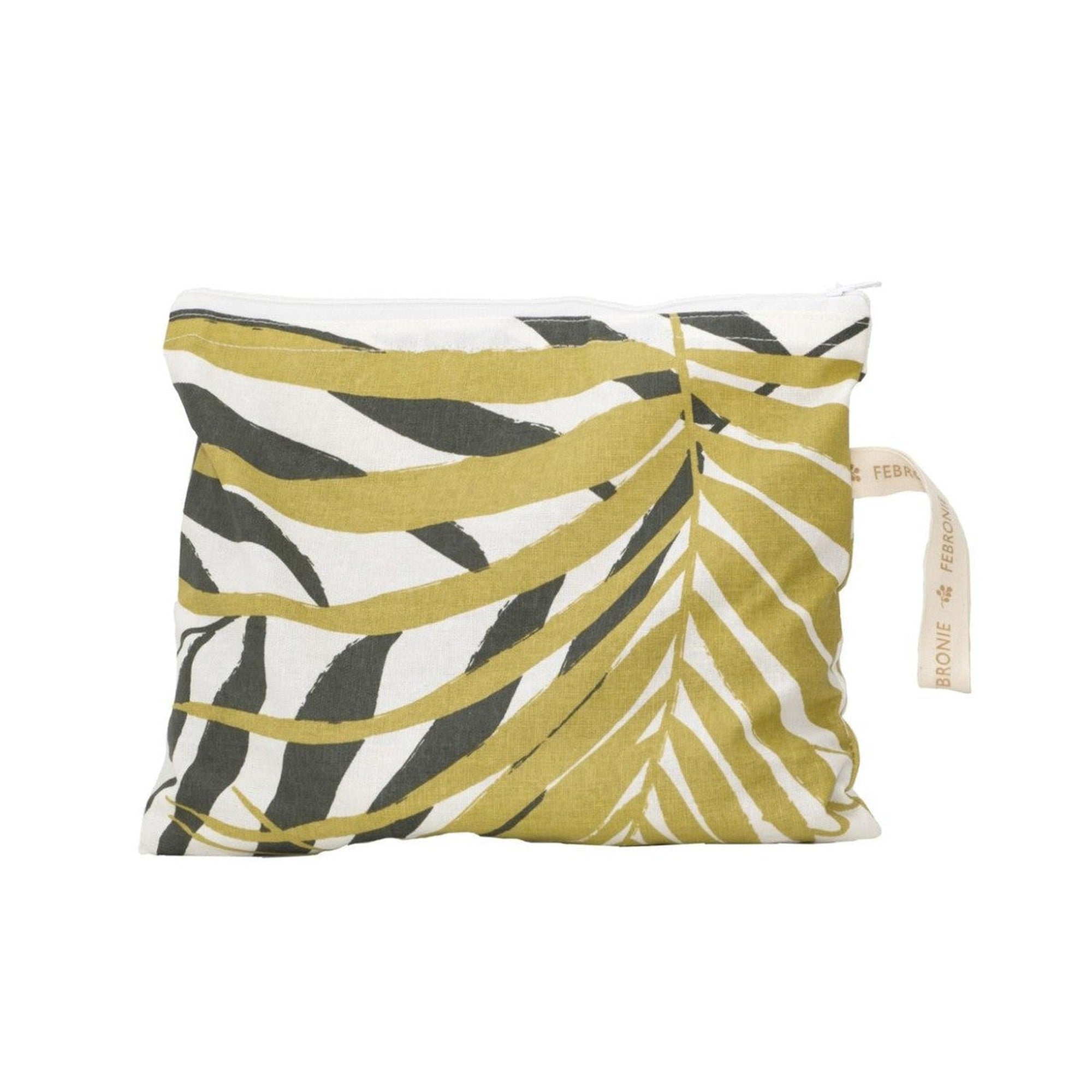 Pochette de plage en coton 28 x 21 Jaune et Kaki Pochette de plage en coton 28 x 21 Jaune et Kaki