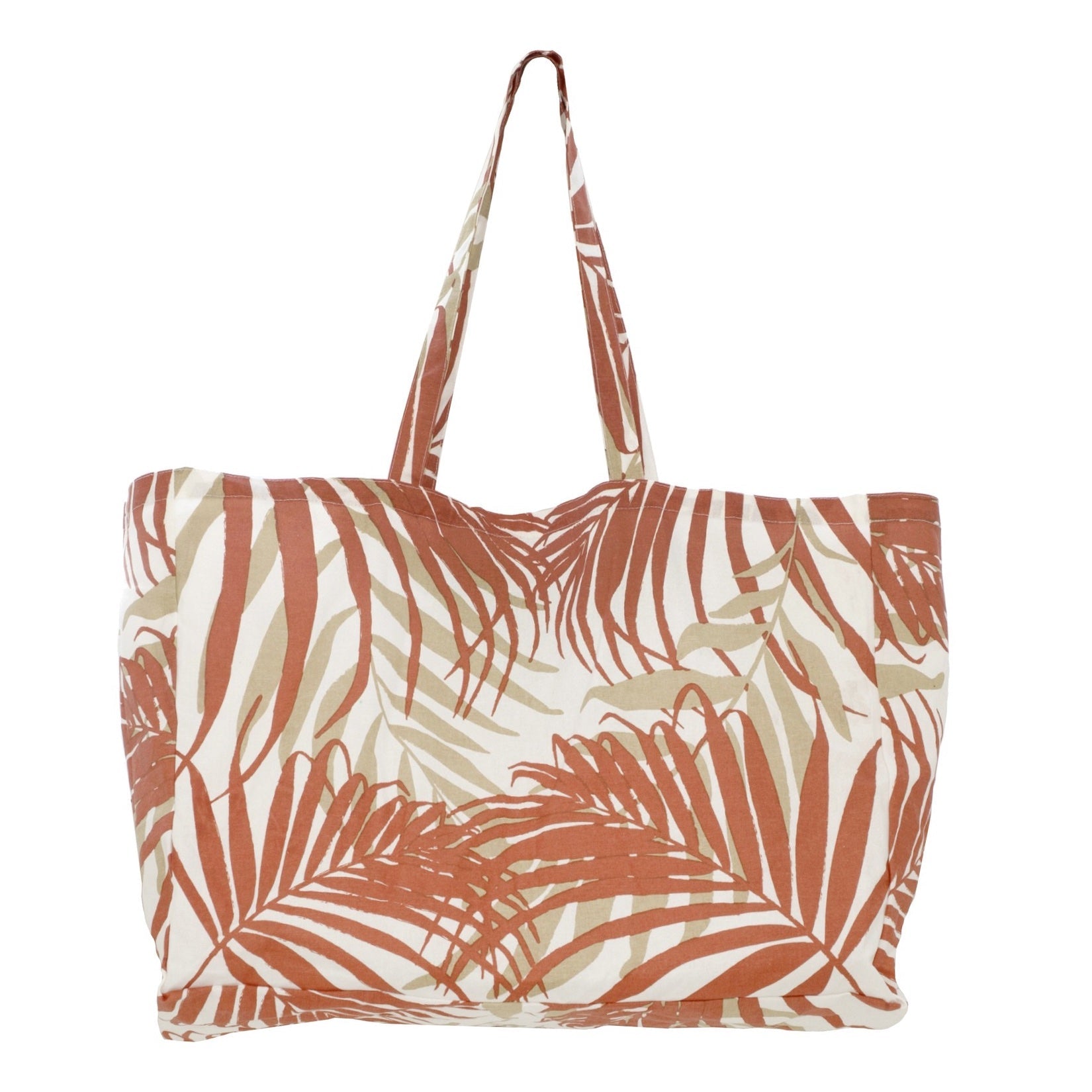Sac de plage en coton 44x54x22 cm Terracotta Sac de plage en coton 44x54x22 cm Terracotta