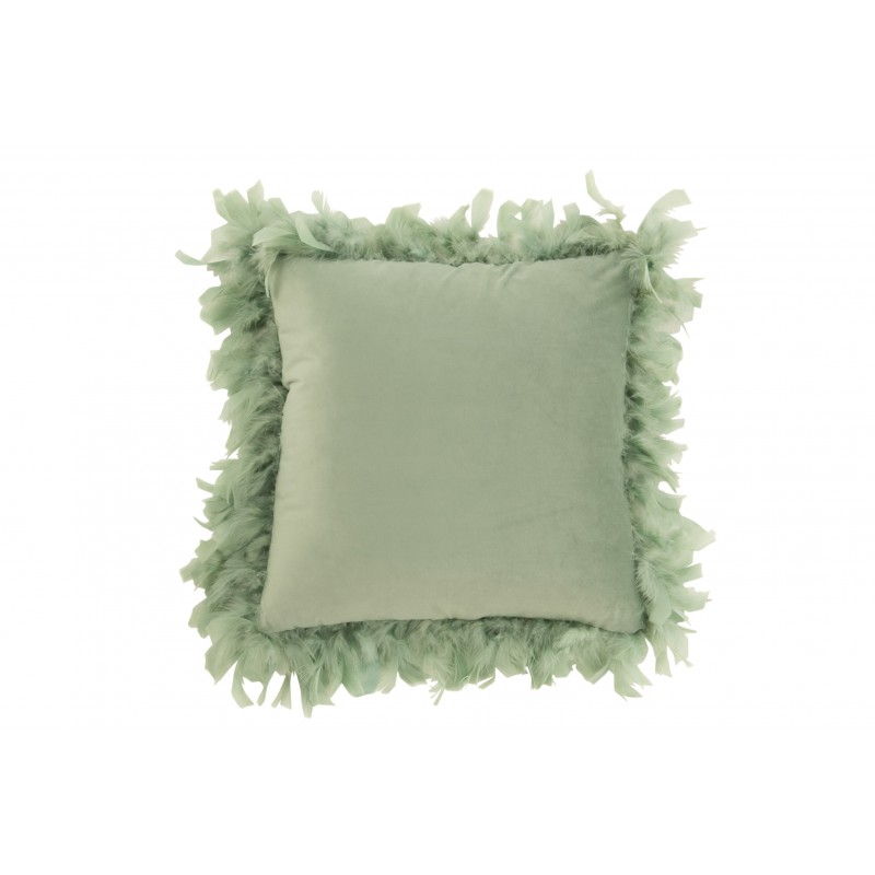 Coussin plumes polyester menthe 45x45cm Coussin plumes polyester menthe 45x45cm