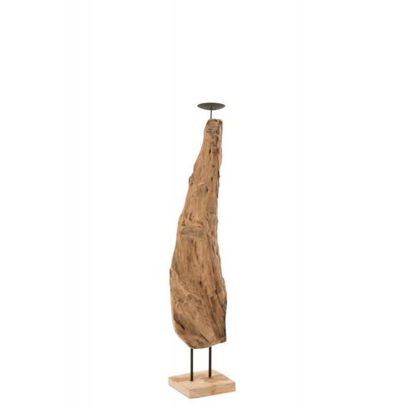 Bougeoir tek naturel H85cm Bougeoir tek naturel H85cm