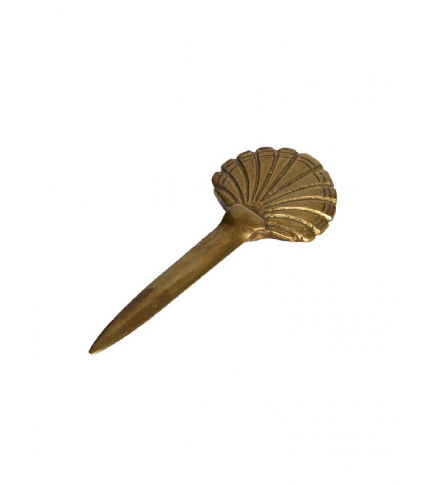 Ouvre lettre en laiton doré coquillage Ouvre lettre en laiton doré coquillage