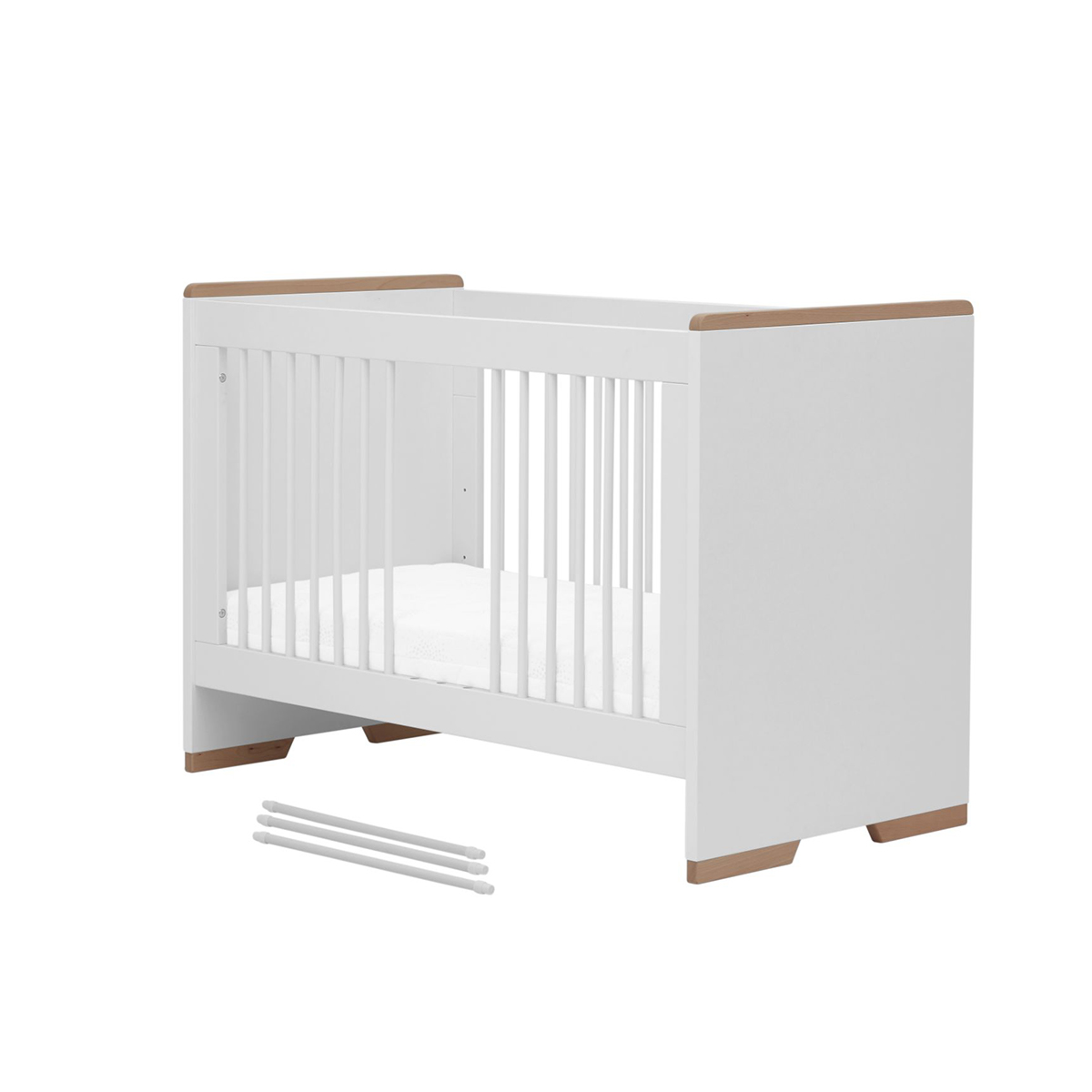 Lit bébé 60x120 blanc bois Lit bébé 60x120 blanc bois