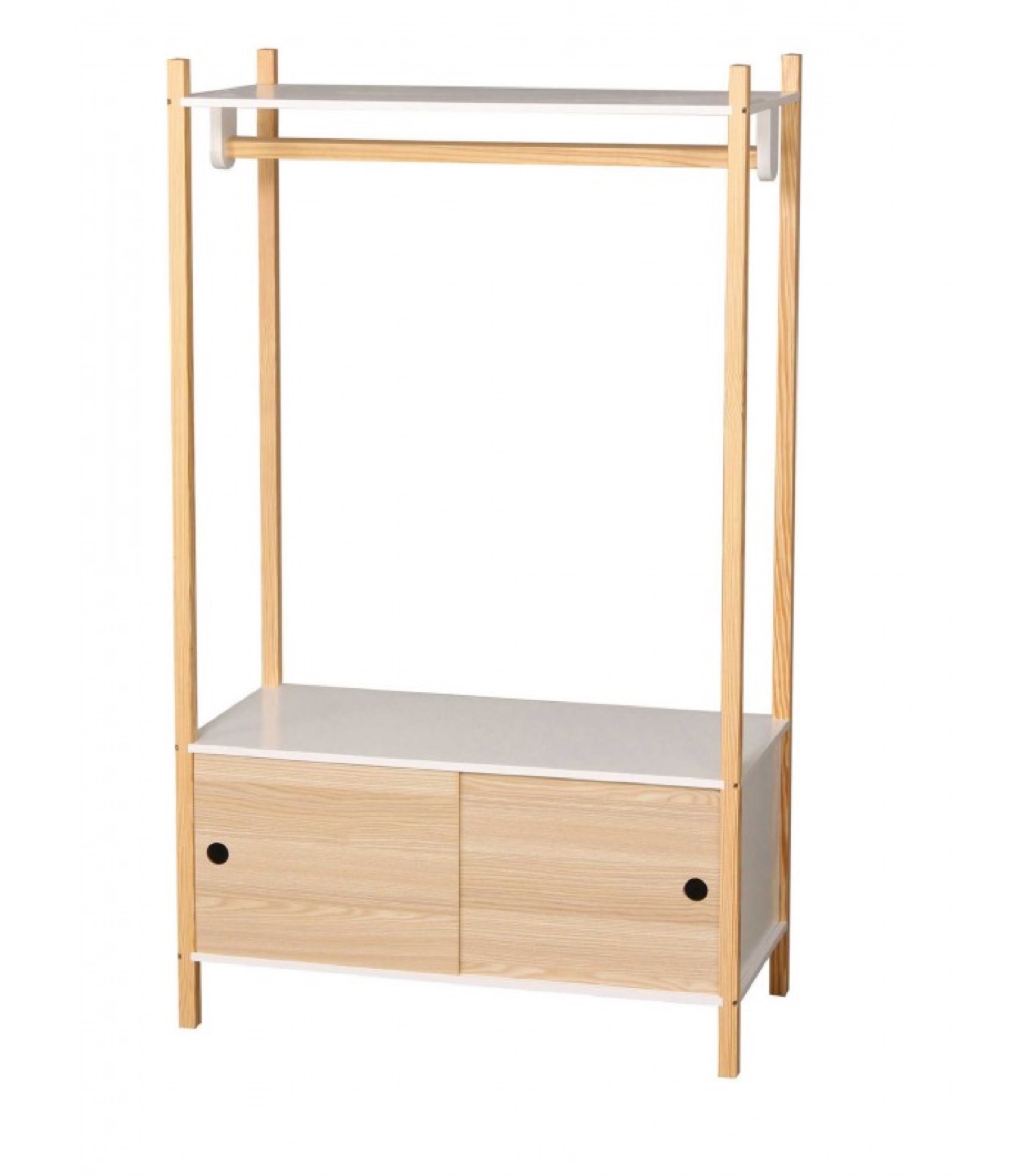 Portant vêtements en bois + placard chambre enfant