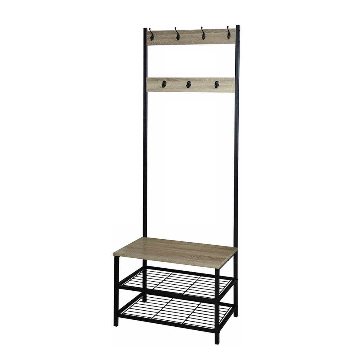 Meuble d'entrée métal bois H172cm Meuble d'entrée métal bois H172cm