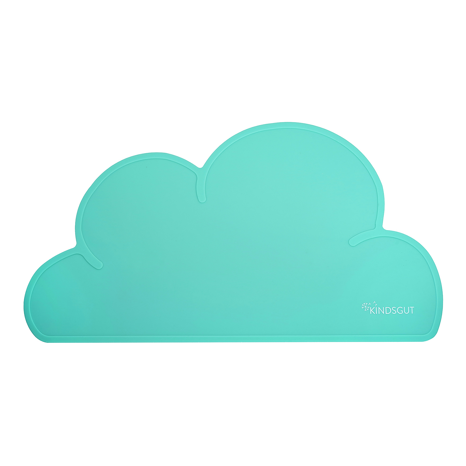 Set de table en forme de nuage en silicone vert menthe Set de table en forme de nuage en silicone vert menthe