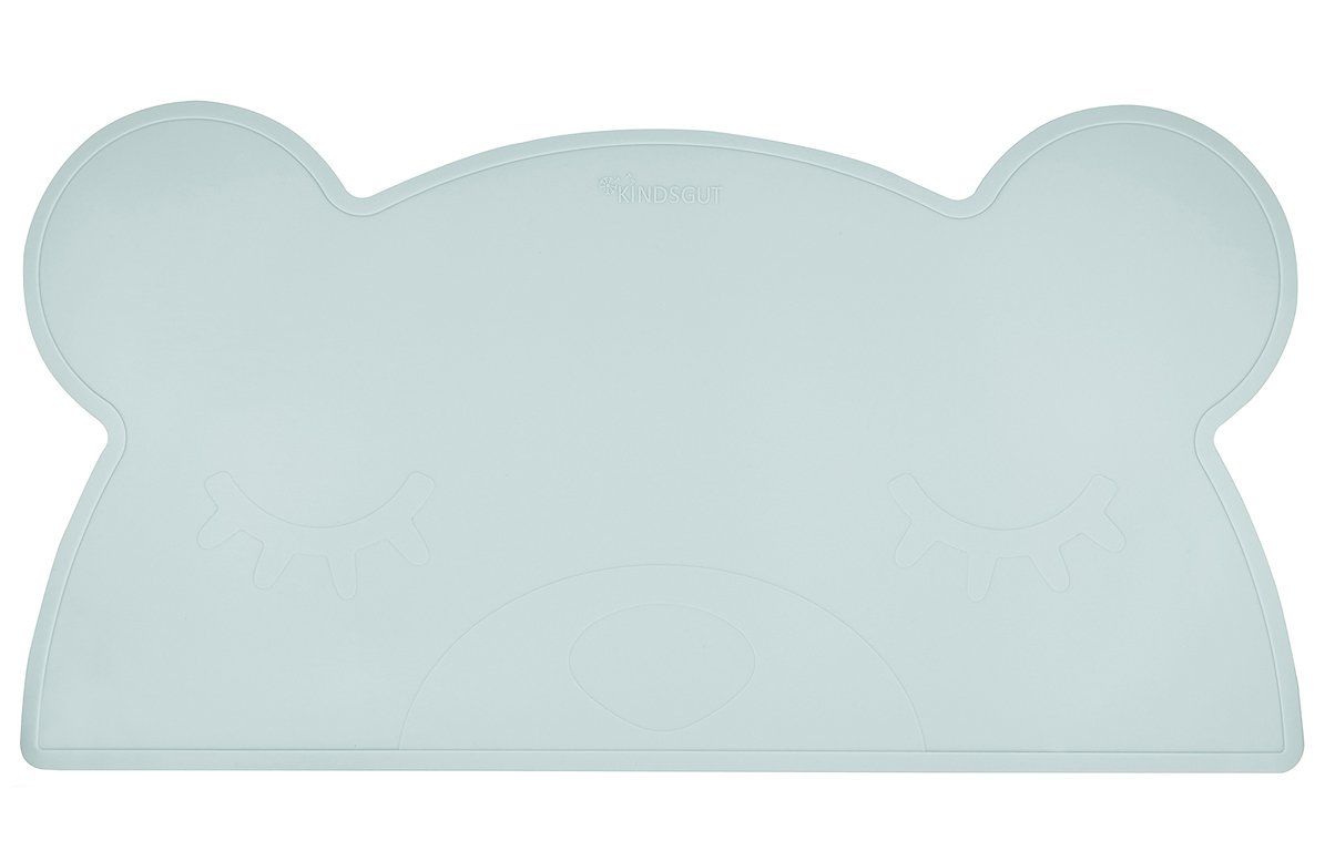 Set de table en forme d’ours en silicone vert d'eau Set de table en forme d’ours en silicone vert d'eau