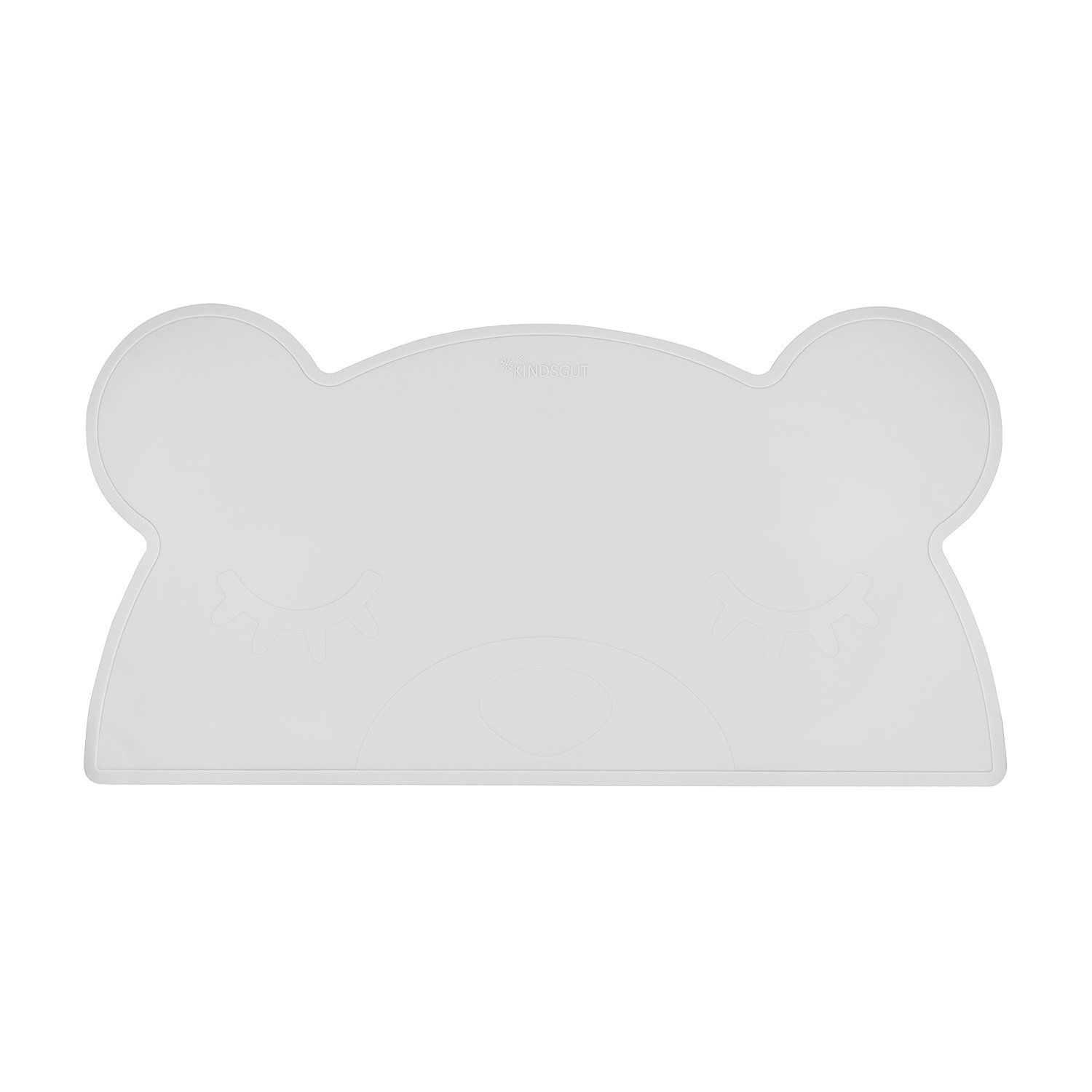Set de table en forme d’ours en silicone gris clair