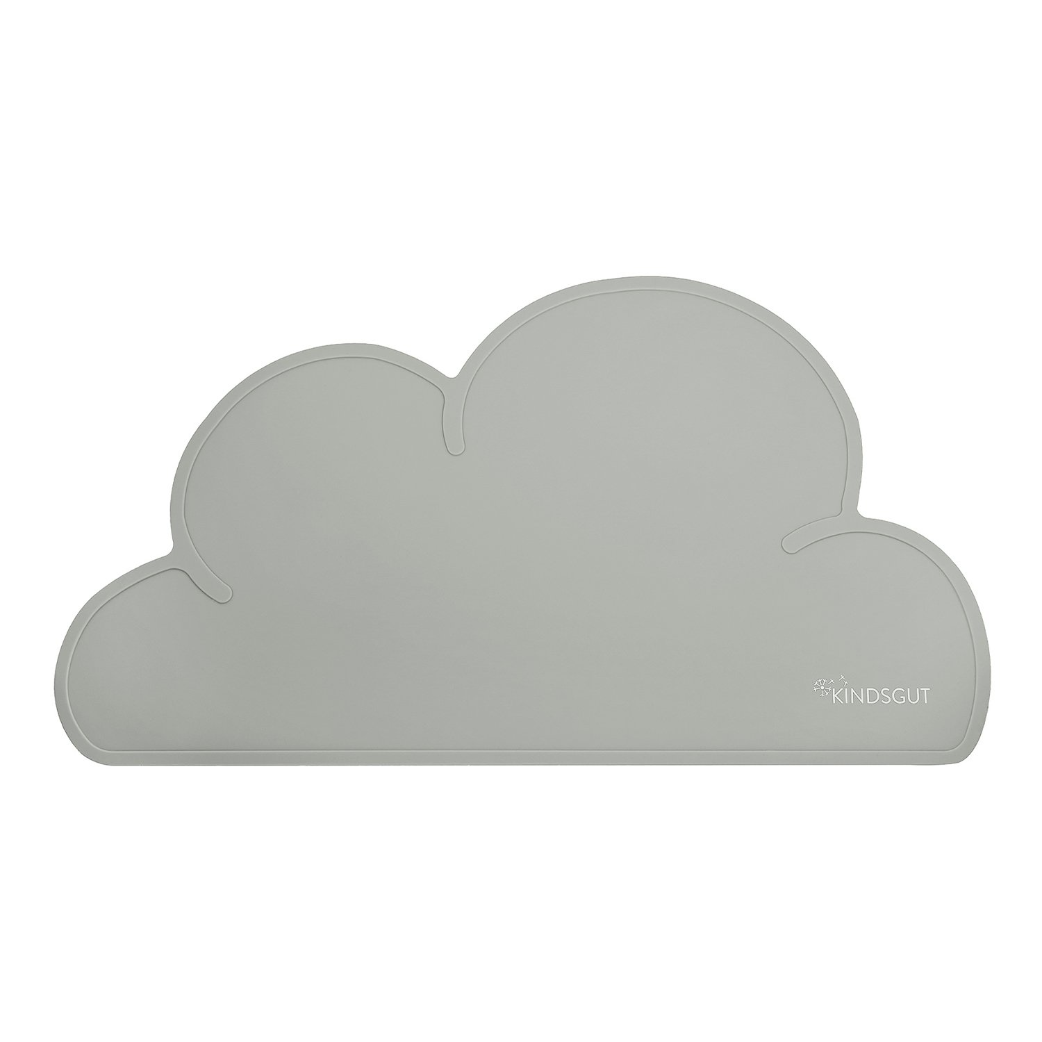 Set de table en forme de nuage en silicone gris foncé