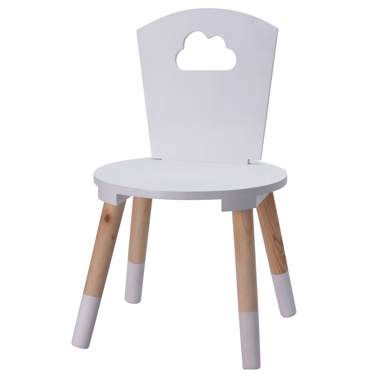 Chaise enfant rose et bois nuage 32x32x50cm Chaise enfant rose et bois nuage 32x32x50cm