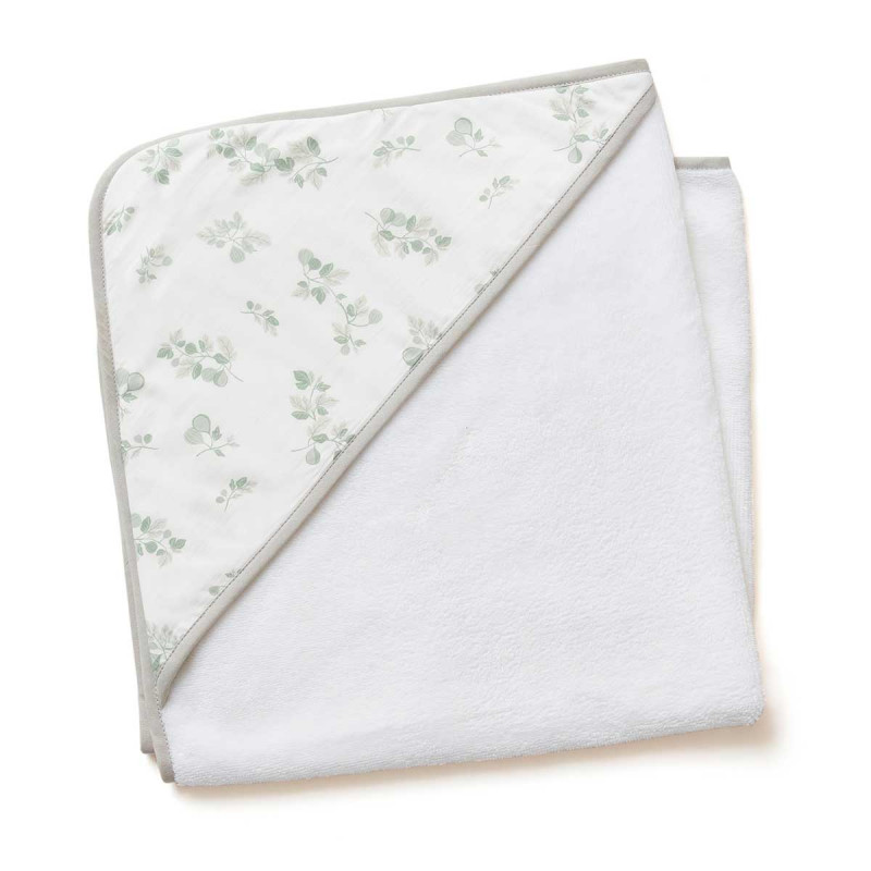 Cape de bain bébé coton bio imprimé figuier Cape de bain bébé coton bio imprimé figuier