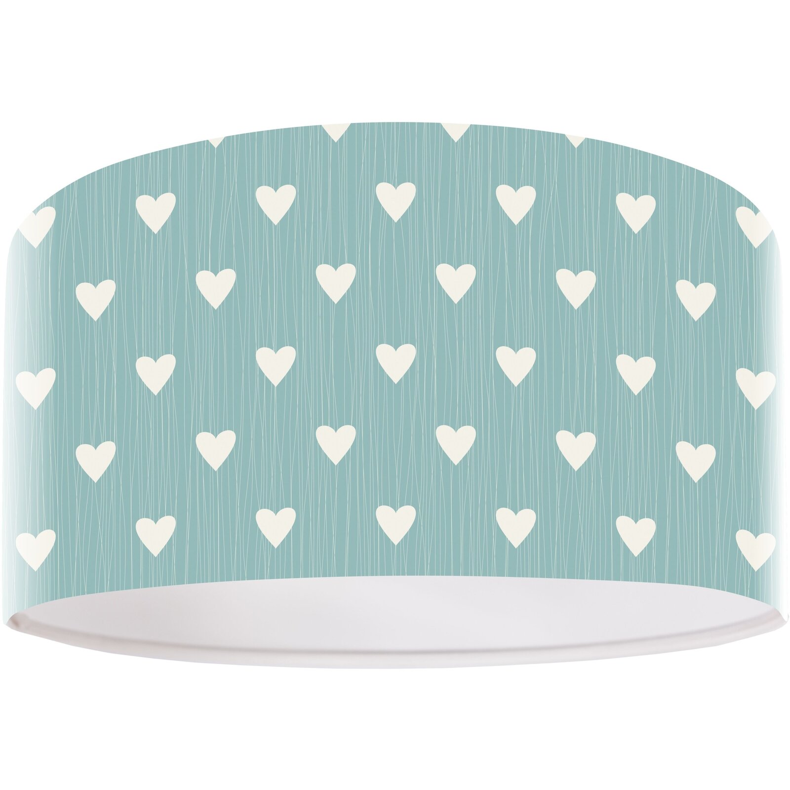 Suspension enfant abat-jour tissu bleu et blanc Ø 40 Suspension enfant abat-jour tissu bleu et blanc Ø 40
