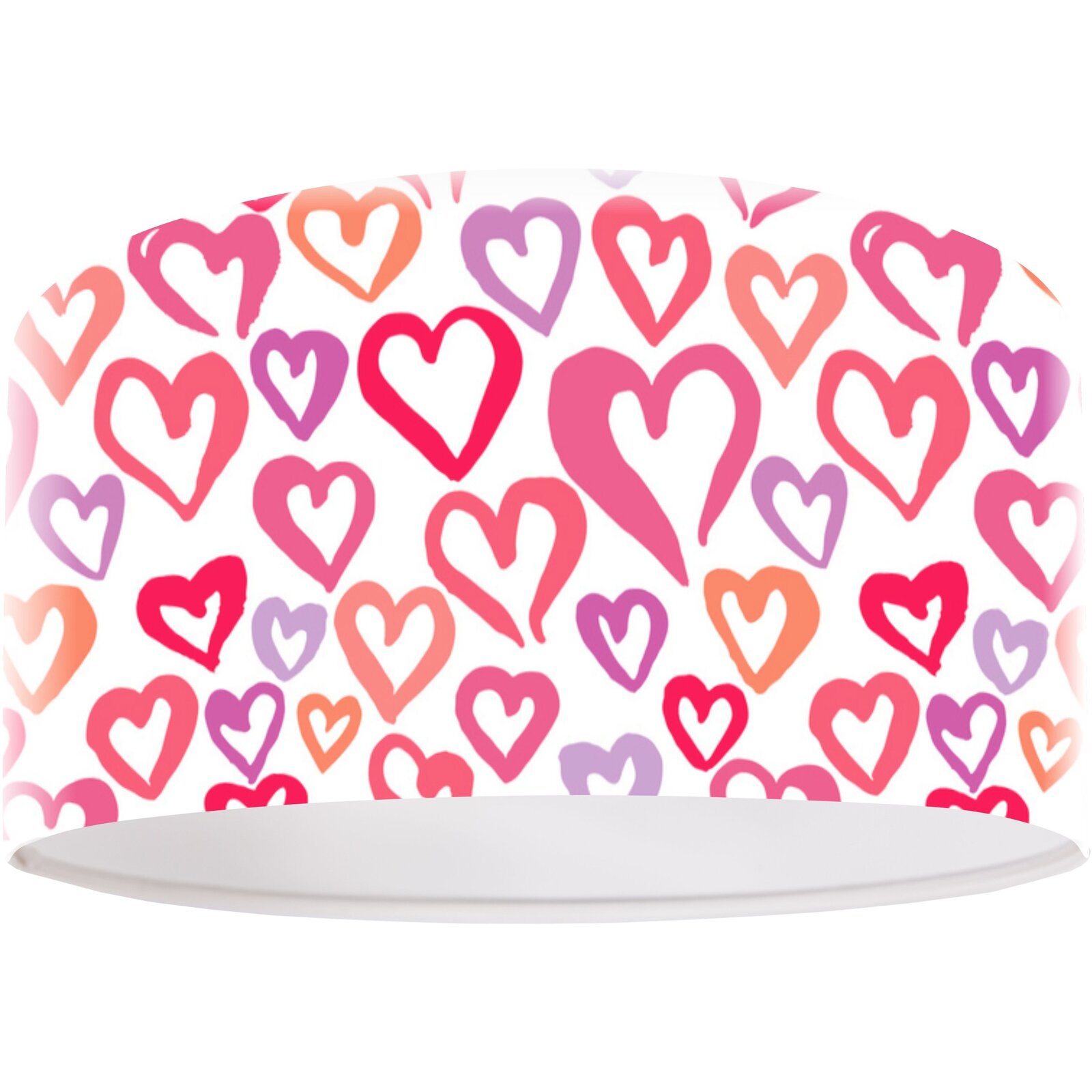 Suspension enfant abat-jour tissu rose et blanc et violet Ø 40 Suspension enfant abat-jour tissu rose et blanc et violet Ø 40