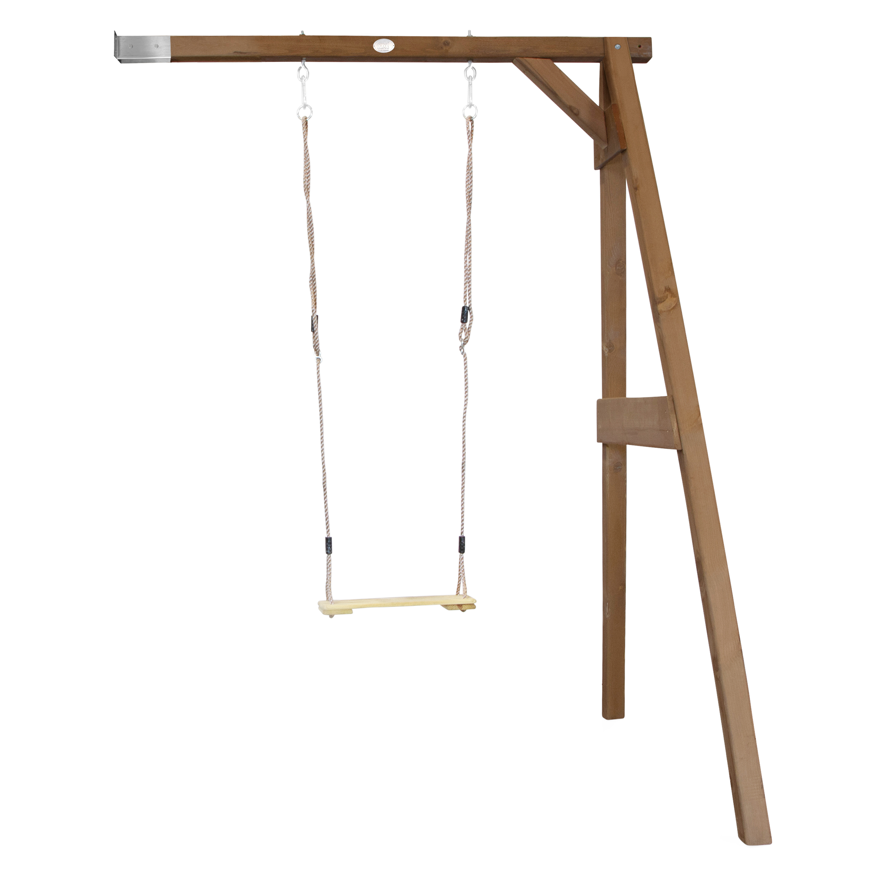 Portique mural brun 1 balançoire en bois Portique mural brun 1 balançoire en bois