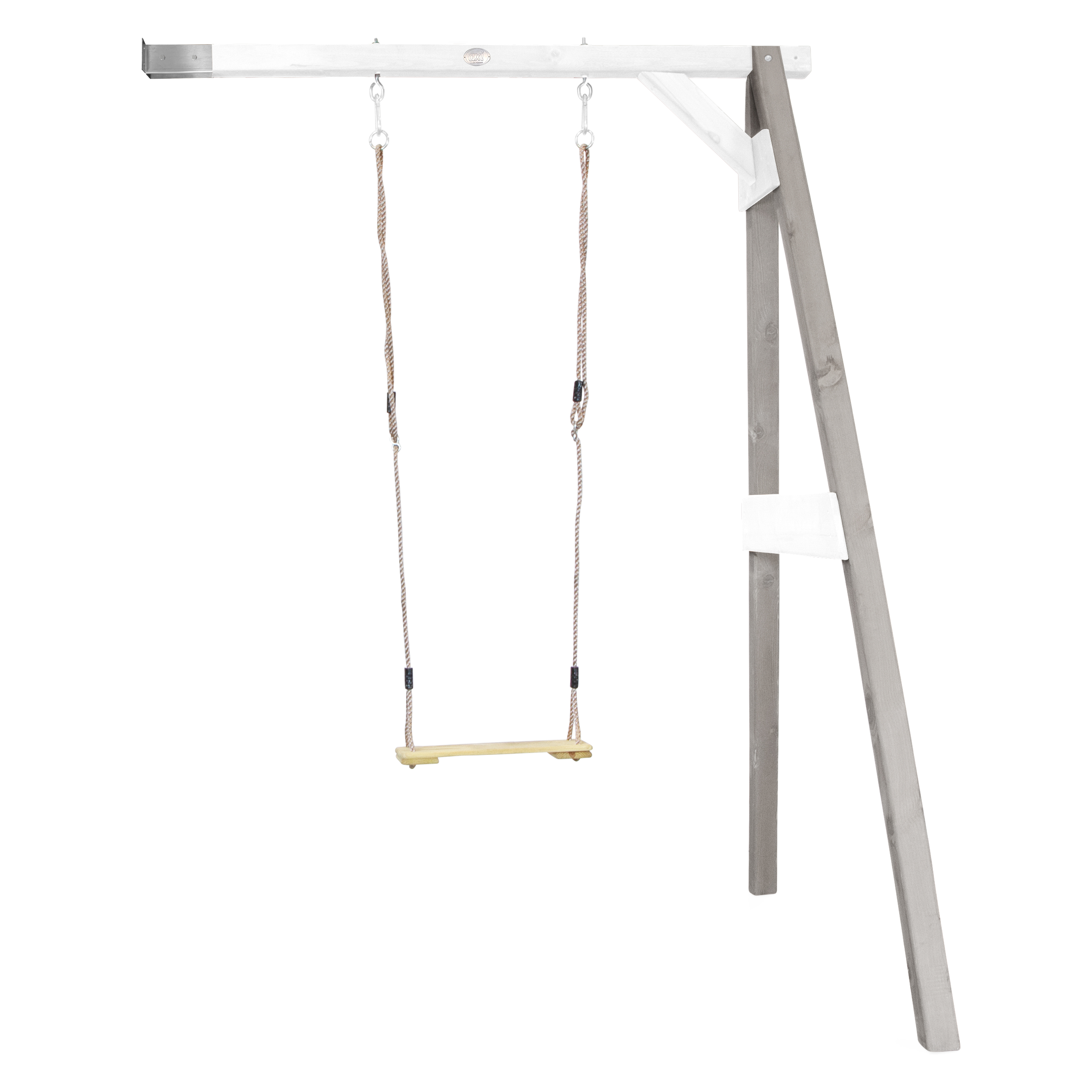 Portique mural gris blanc 1 balançoire en bois Portique mural gris blanc 1 balançoire en bois