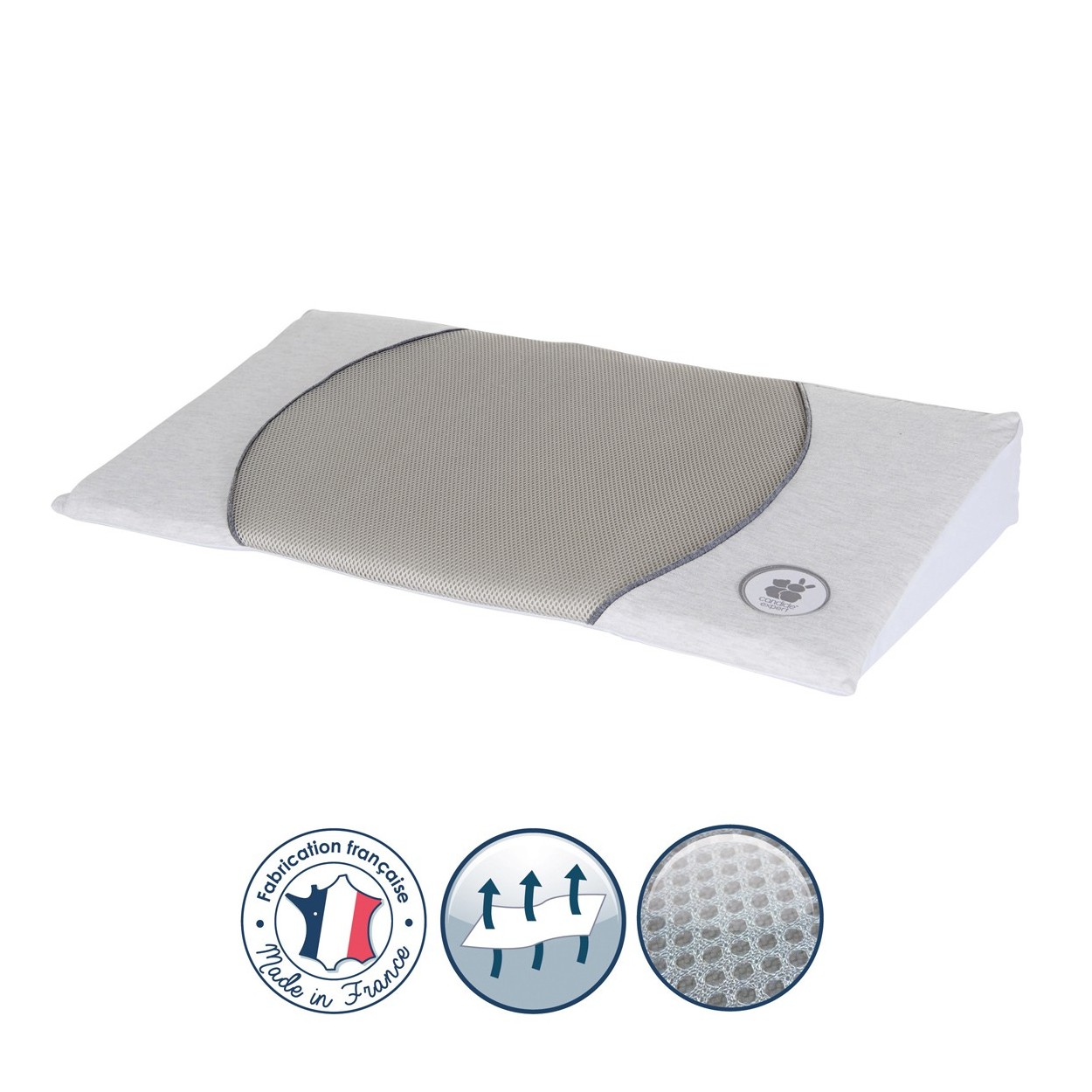 Plan incliné 15° air + pour lit 70x140 gris Plan incliné 15° air + pour lit 70x140 gris
