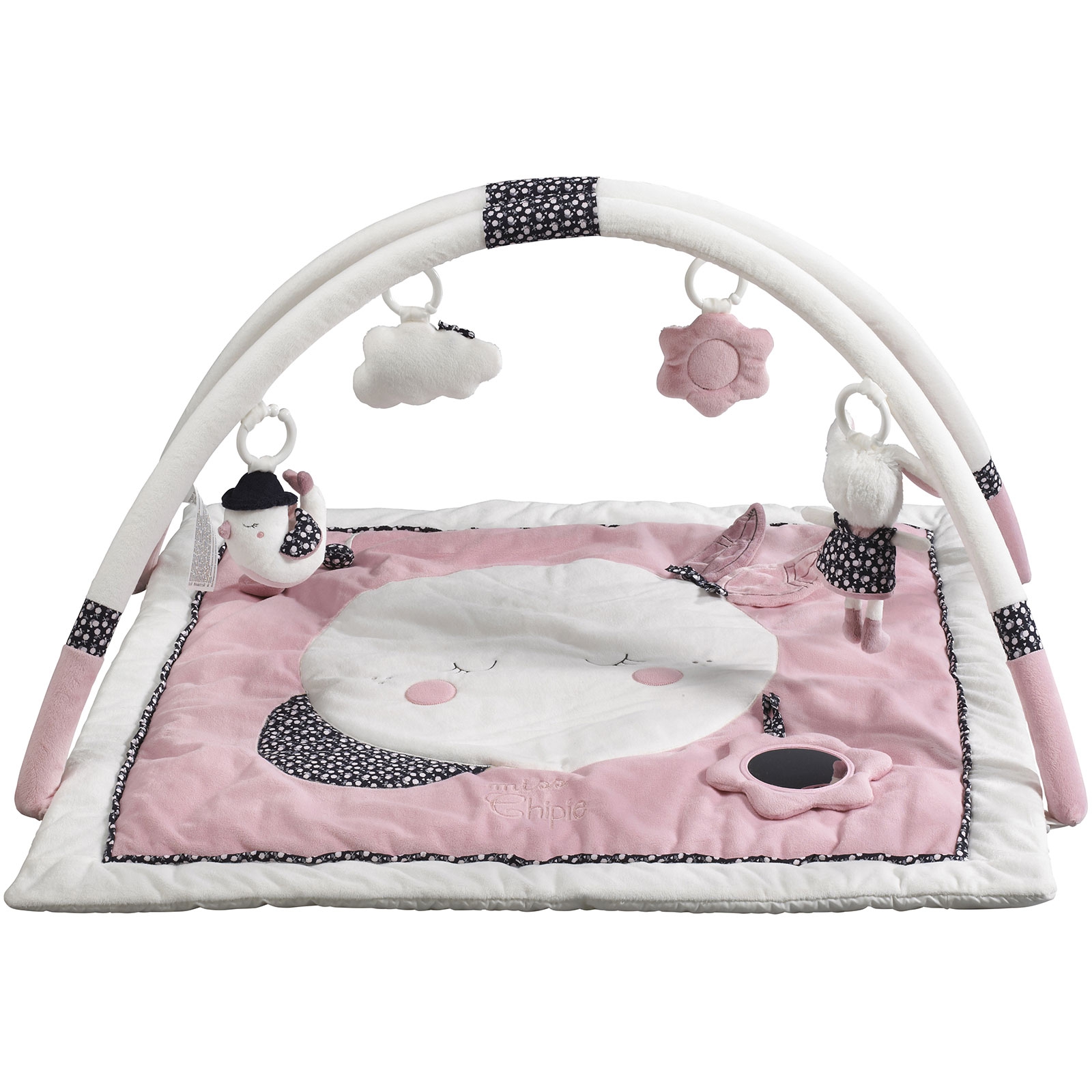 Tapis d'éveil bébé lune en polyester rose Tapis d'éveil bébé lune en polyester rose