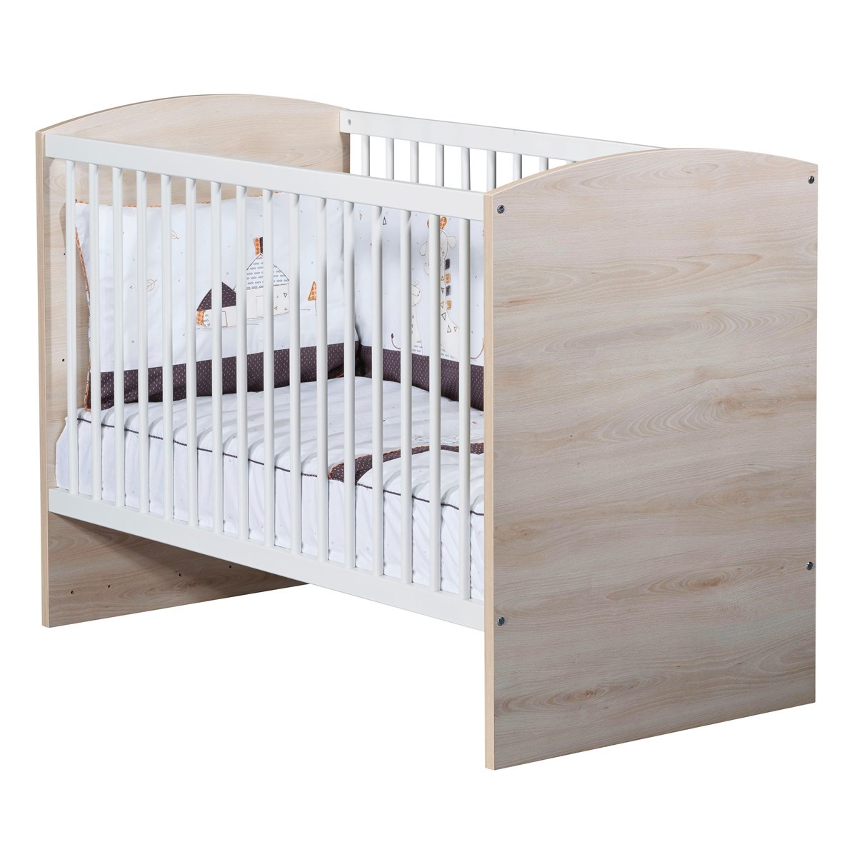 Lit bebe 120x60 en mdf beige Lit bebe 120x60 en mdf beige