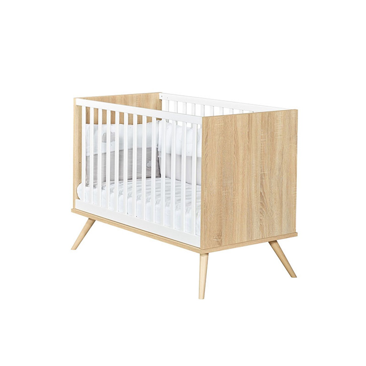 Lit bébé 120x60 en bois marron Lit bébé 120x60 en bois marron