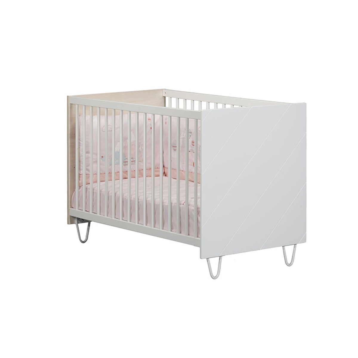 Lit bebe 120 x 60 en mdf blanc Lit bebe 120 x 60 en mdf blanc