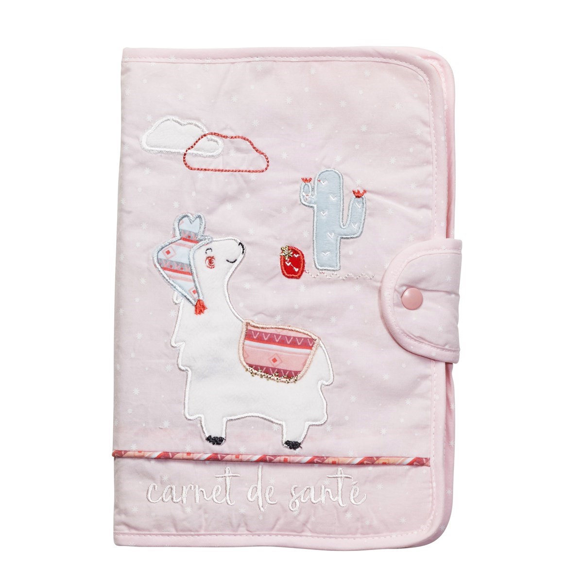 Protege carnet de sante en coton rose Protege carnet de sante en coton rose