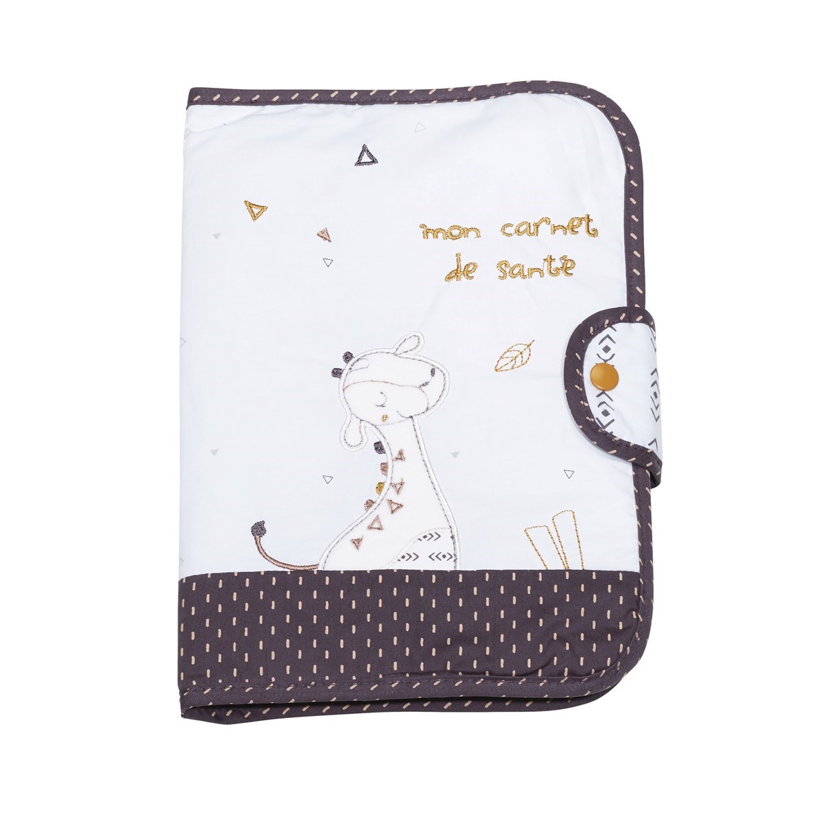 Protege carnet de sante en coton blanc Protege carnet de sante en coton blanc