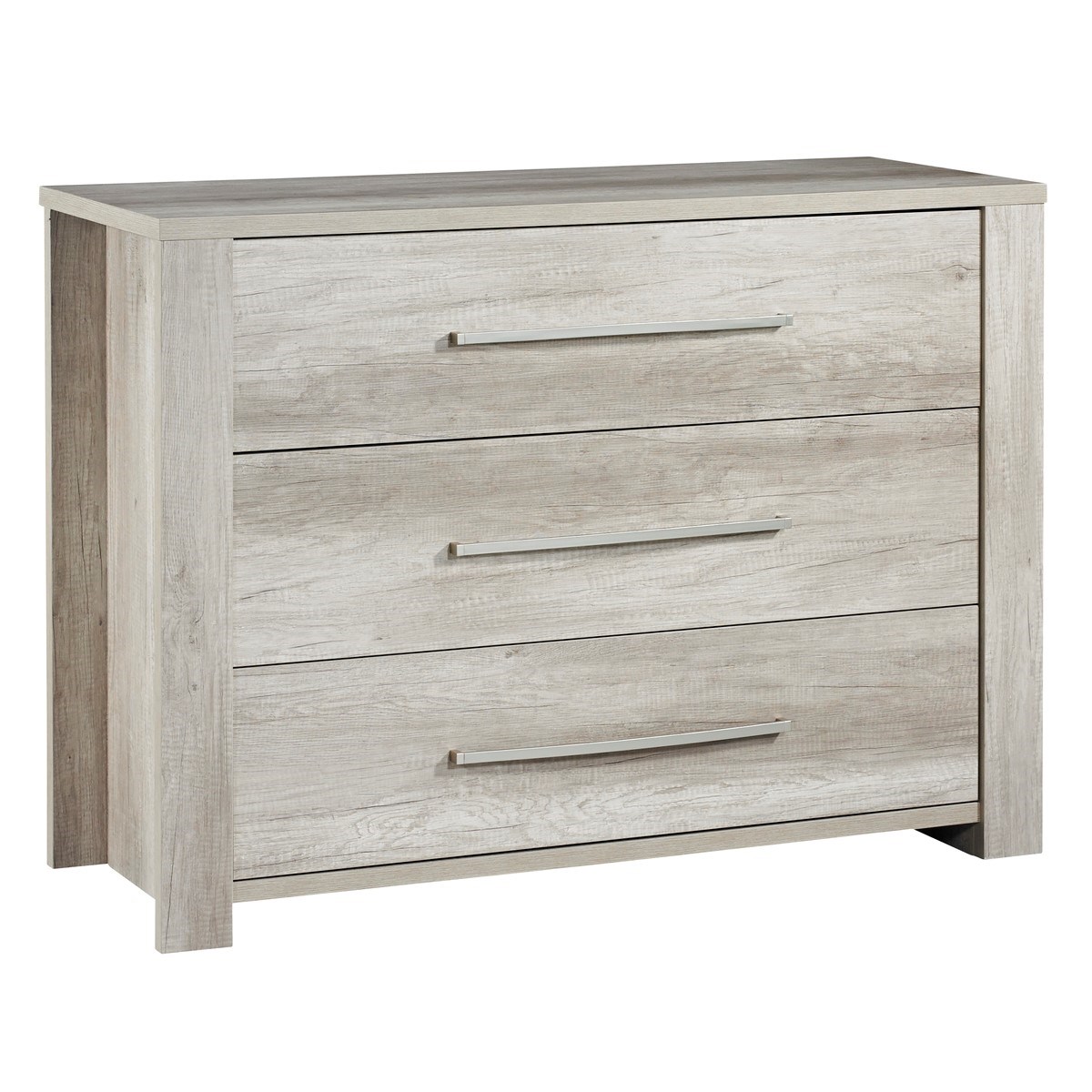 Commode 3 tiroirs en bois marron Commode 3 tiroirs en bois marron