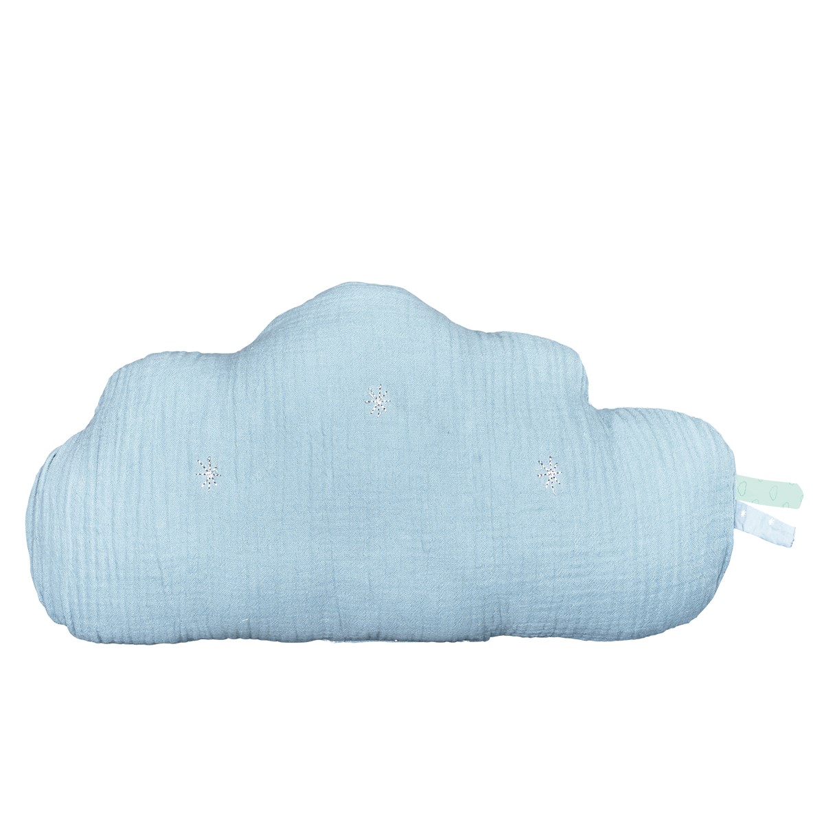 Coussin nuage 35x8cm en Coton Bleu