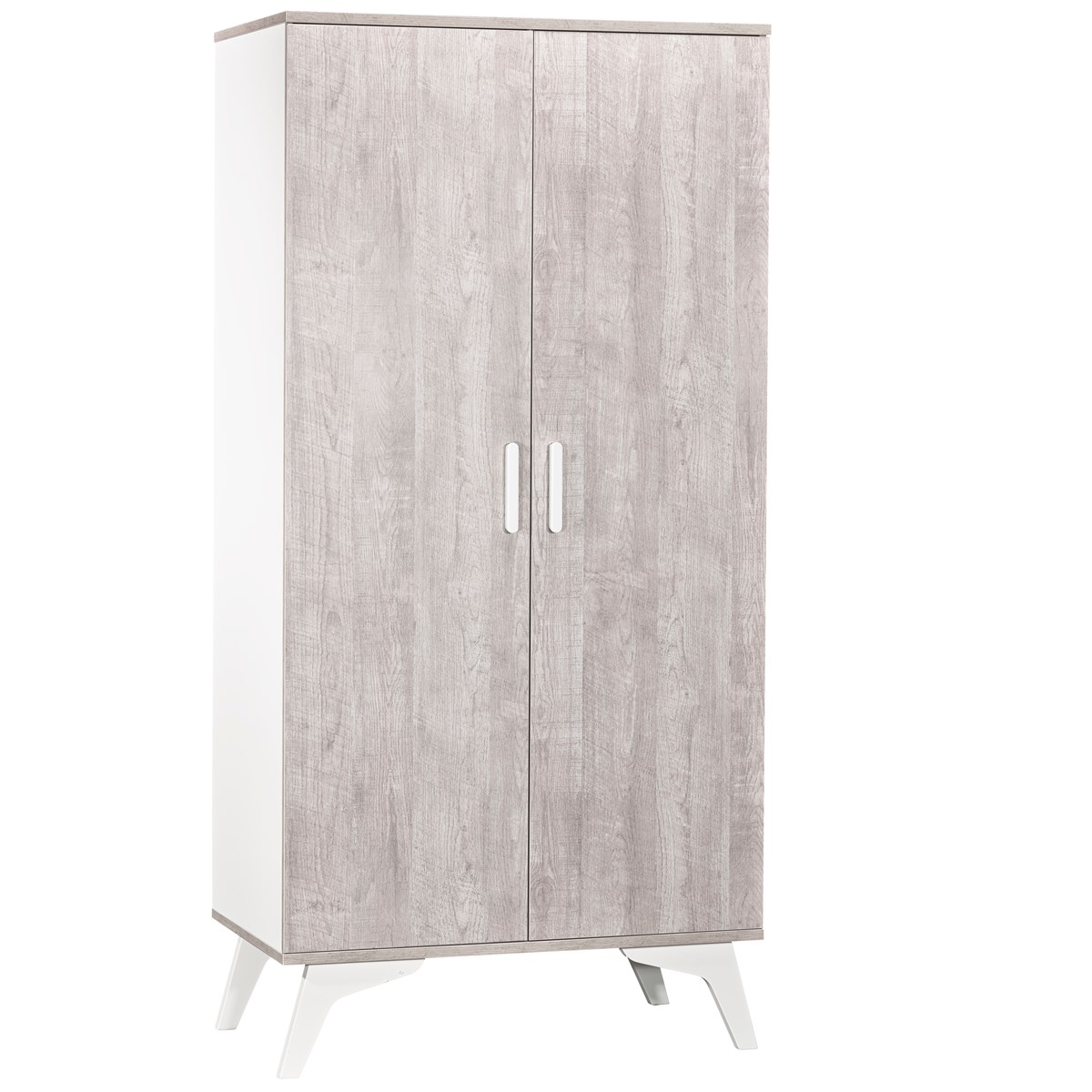 Armoire 2 portes en bois gris Armoire 2 portes en bois gris