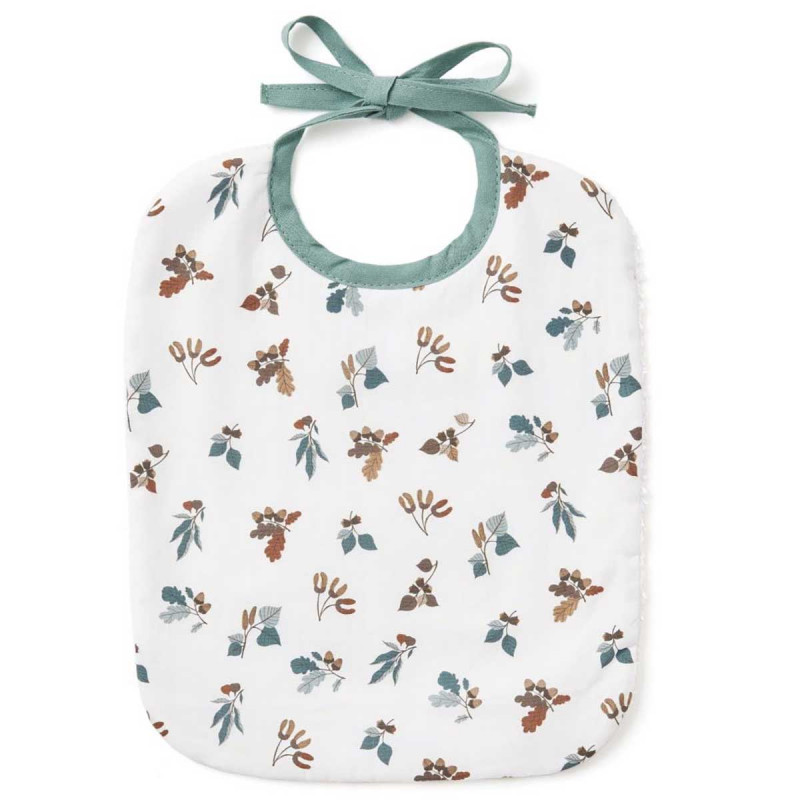 Bavoir coton bio imprimé noisette Bavoir coton bio imprimé noisette