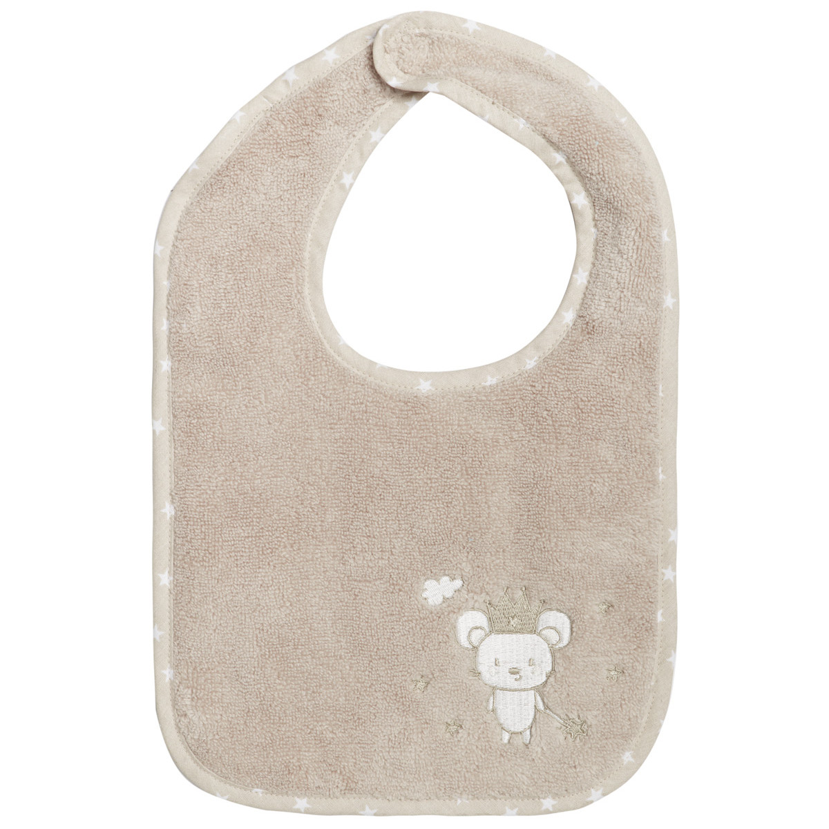Lot de 2 bavoirs en coton peigné Sable 24x36 cm Lot de 2 bavoirs en coton peigné Sable 24x36 cm