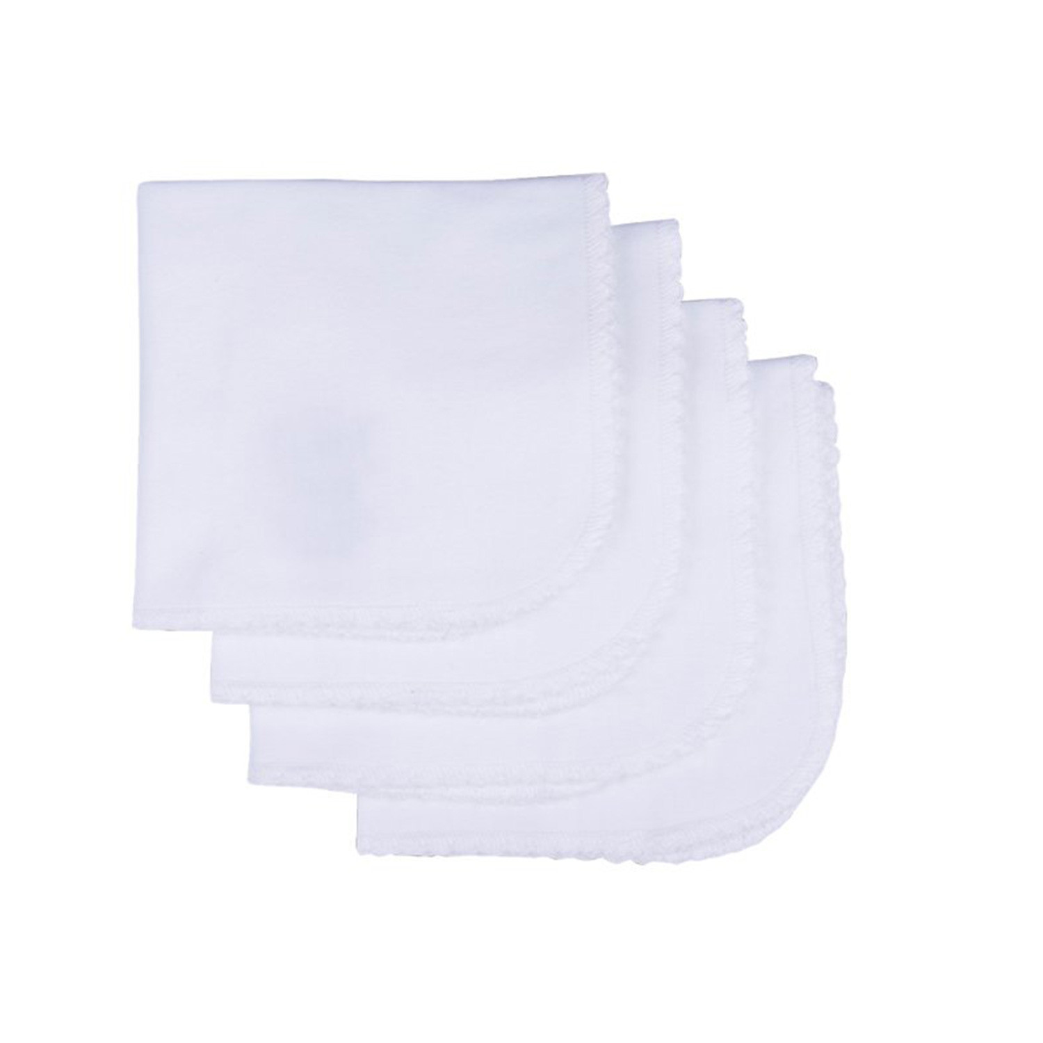 Lingettes lavables en coton biologique (lot de 4) blanc bébé Lingettes lavables en coton biologique (lot de 4) blanc bébé