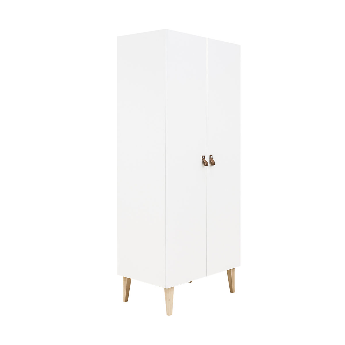 Armoire 2 portes blanc bois naturel Armoire 2 portes blanc bois naturel