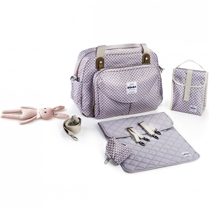 Sac à langer Genève II Play Print grey/coral Sac à langer Genève II Play Print grey/coral