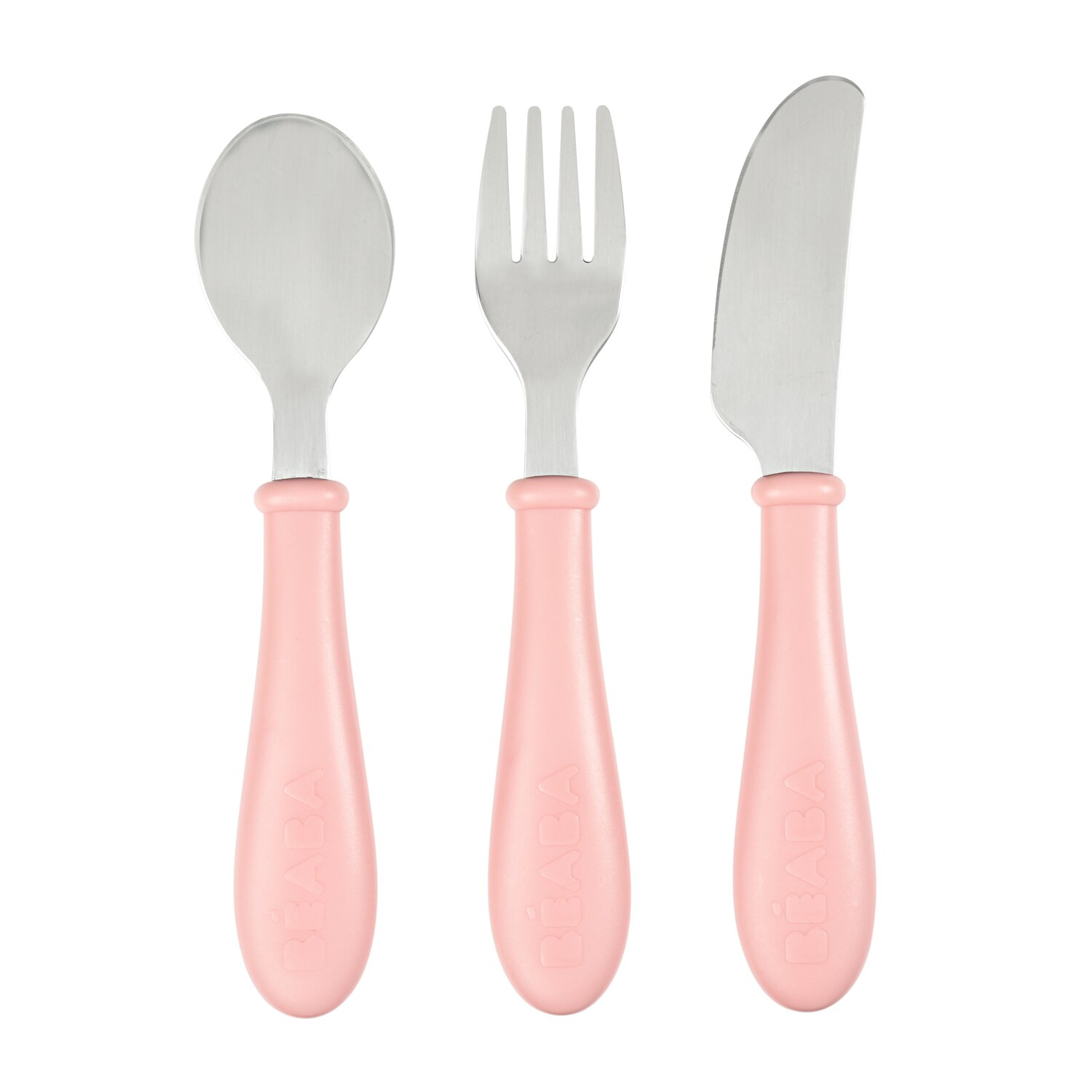 Set 3 couverts inox old pink