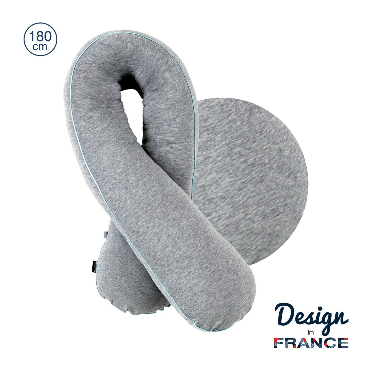 Coussin confort évolutif jersey gris chiné Coussin confort évolutif jersey gris chiné