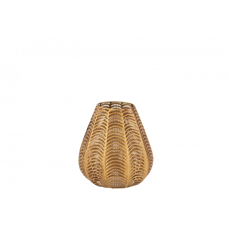 Bougeoir métal or H33,5cm Bougeoir métal or H33,5cm
