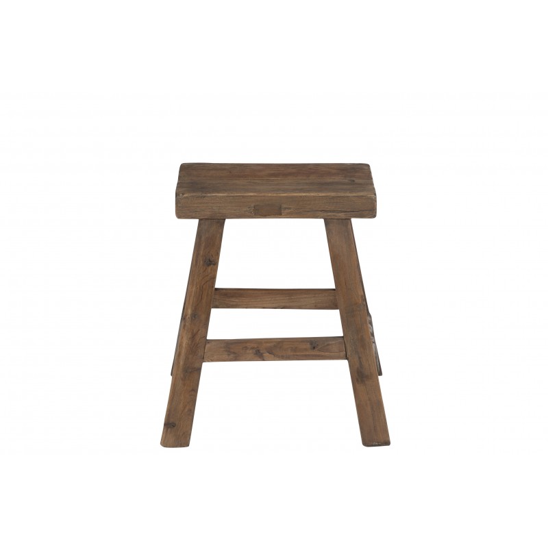Tabouret rectangulaire en bois marron Tabouret rectangulaire en bois marron