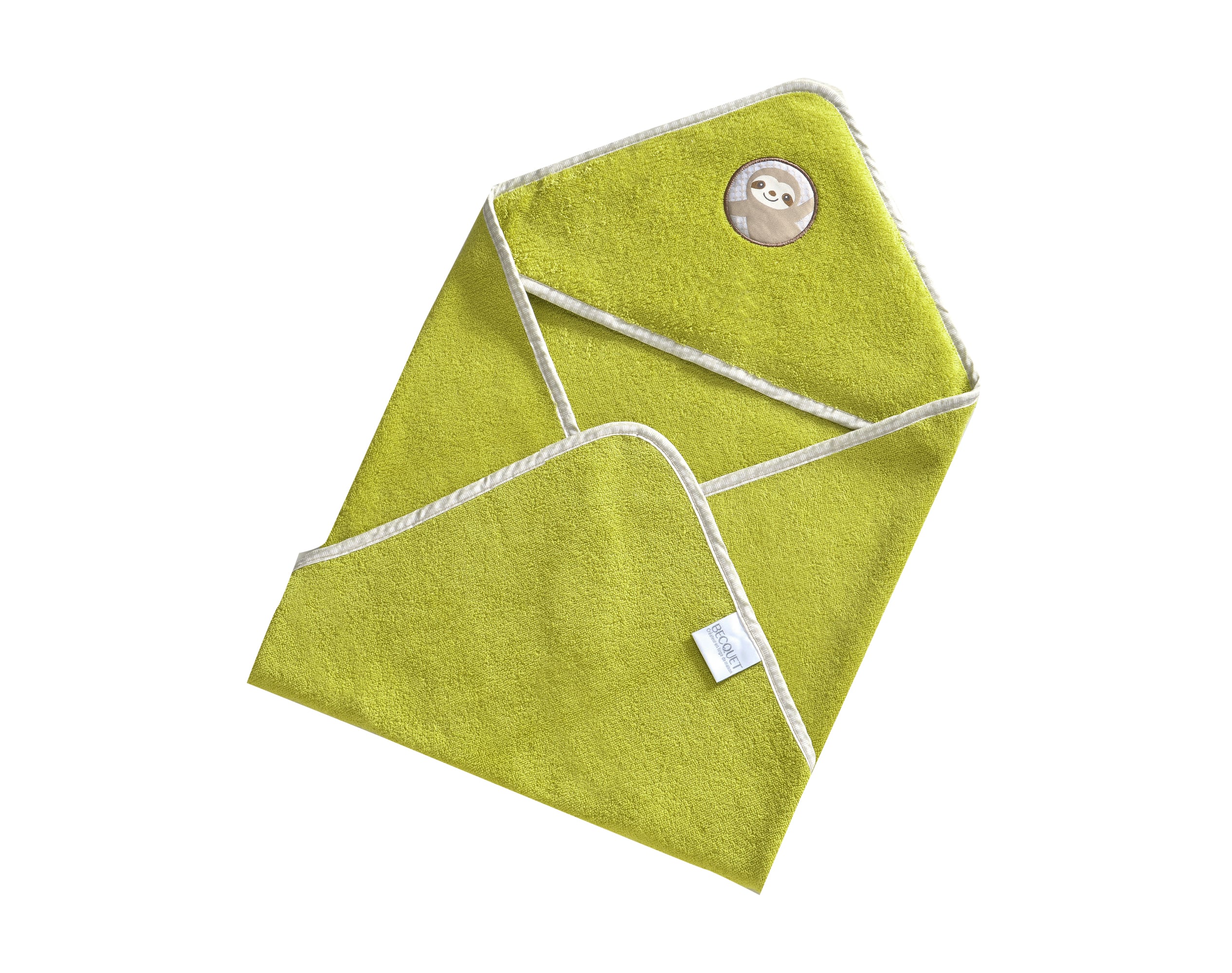Cape de bain bébé vert 70x70 en coton Cape de bain bébé vert 70x70 en coton