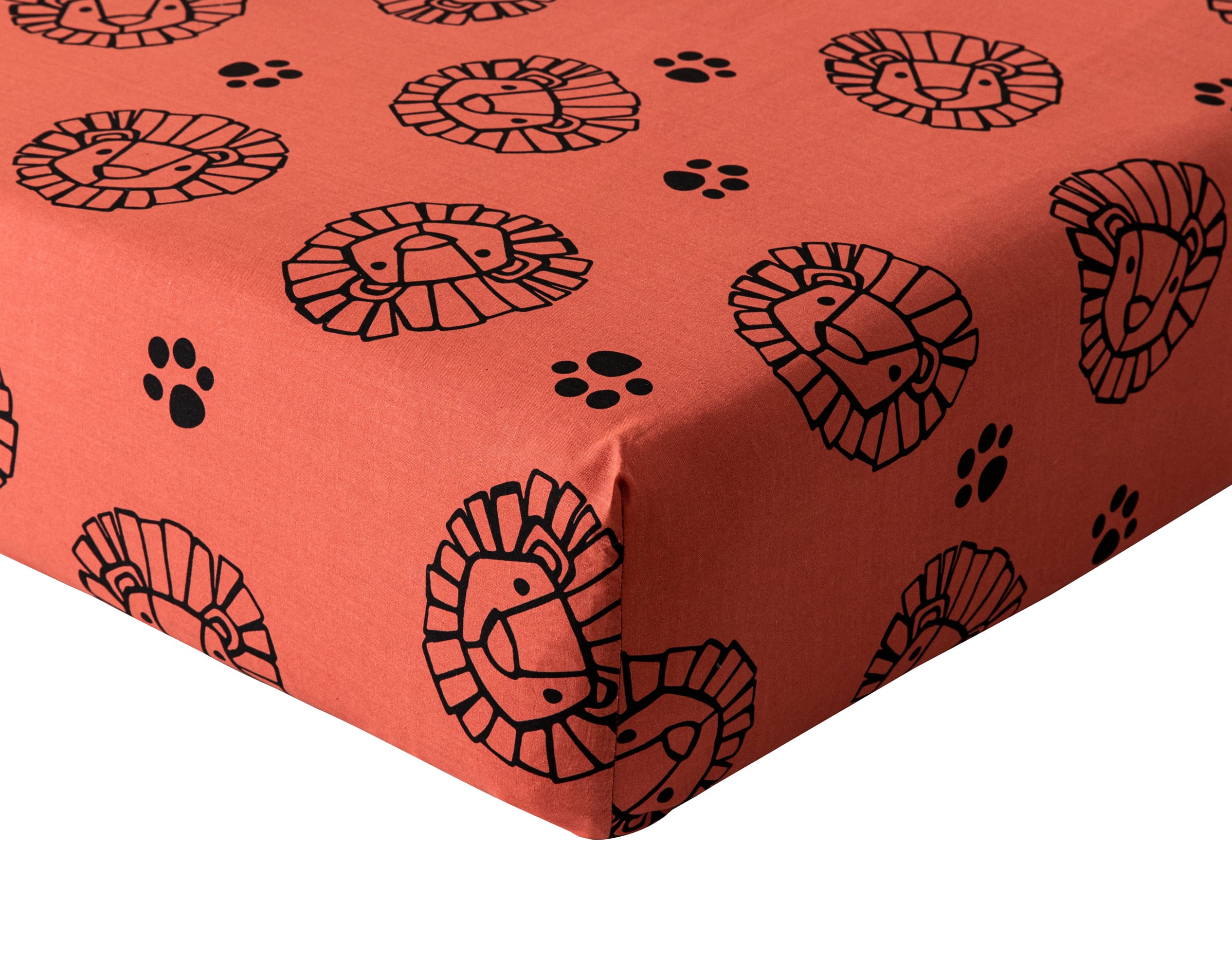 Drap-housse enfant 90x190 rouge en coton Drap-housse enfant 90x190 rouge en coton