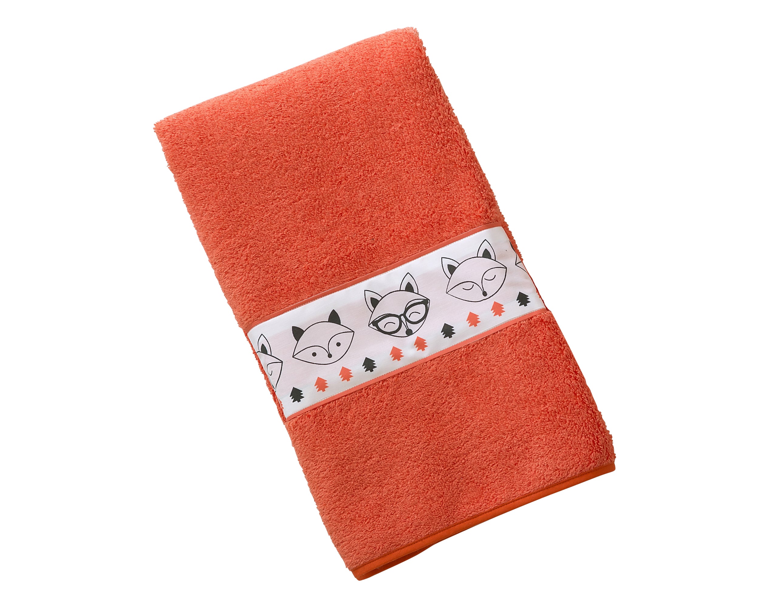 Serviette de bain enfant orange 70x130 en coton Serviette de bain enfant orange 70x130 en coton