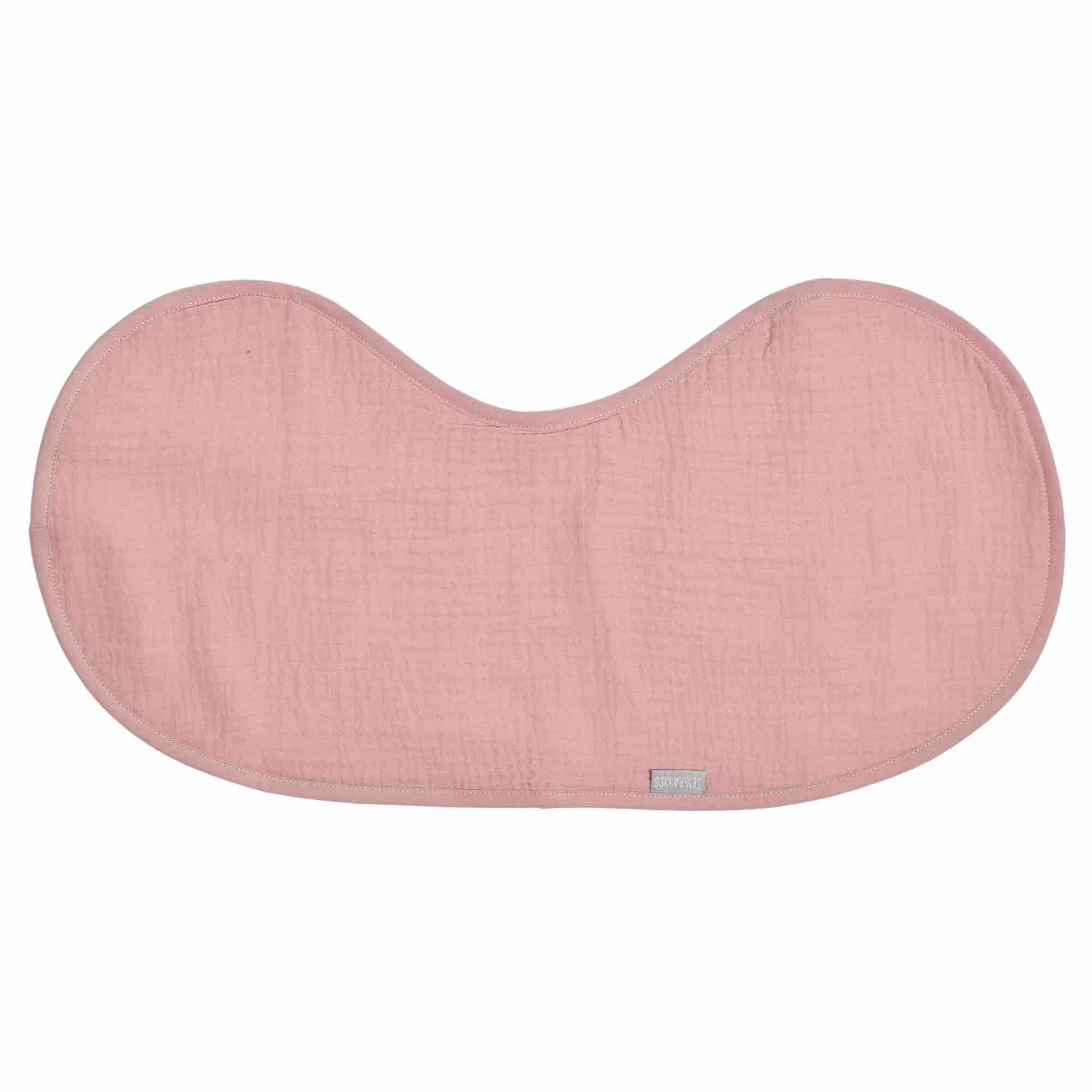 Bavoir d'épaule en gaze de coton et bambou rose bébé Bavoir d'épaule en gaze de coton et bambou rose bébé