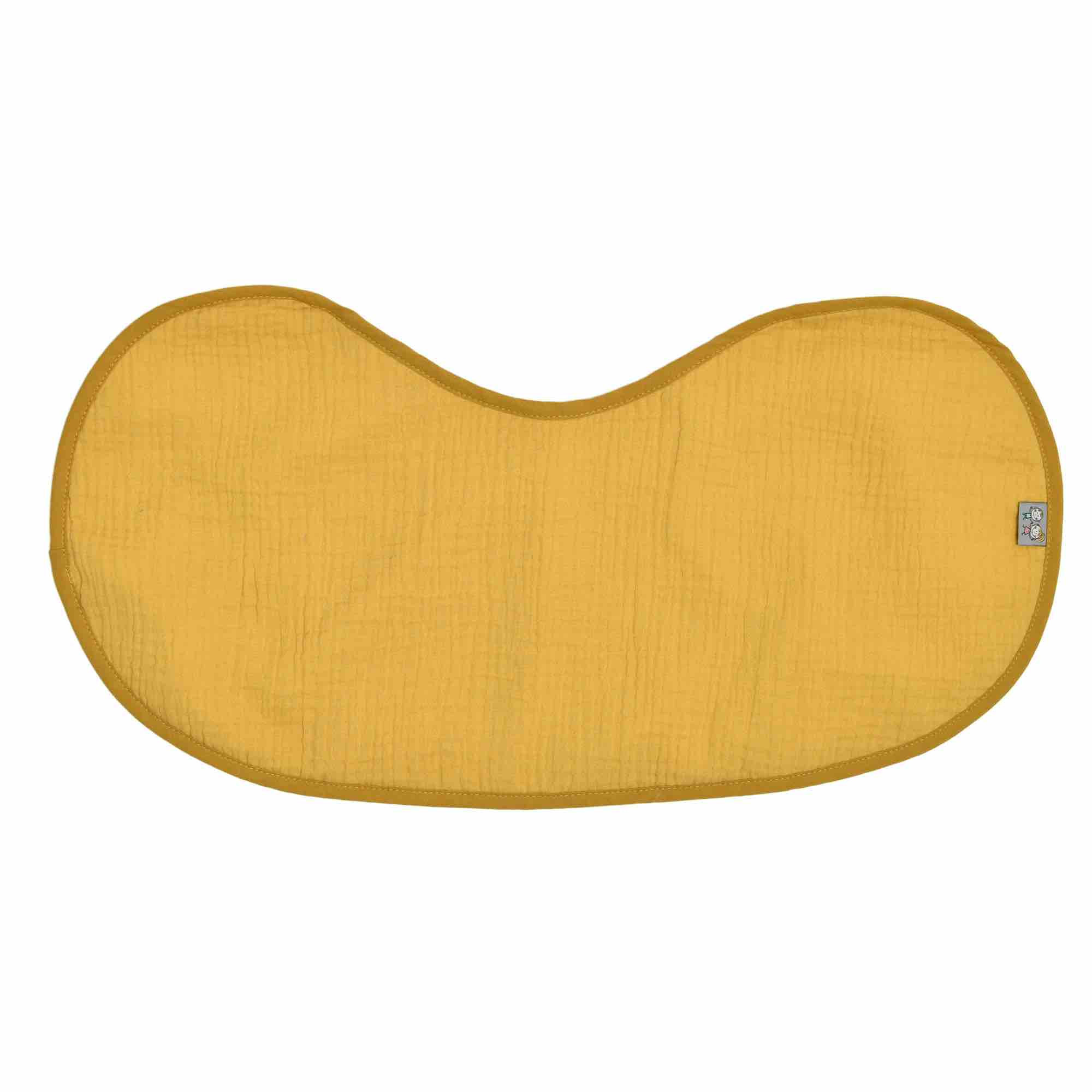 Bavoir d'épaule en gaze de coton et bambou moutarde bébé Bavoir d'épaule en gaze de coton et bambou moutarde bébé